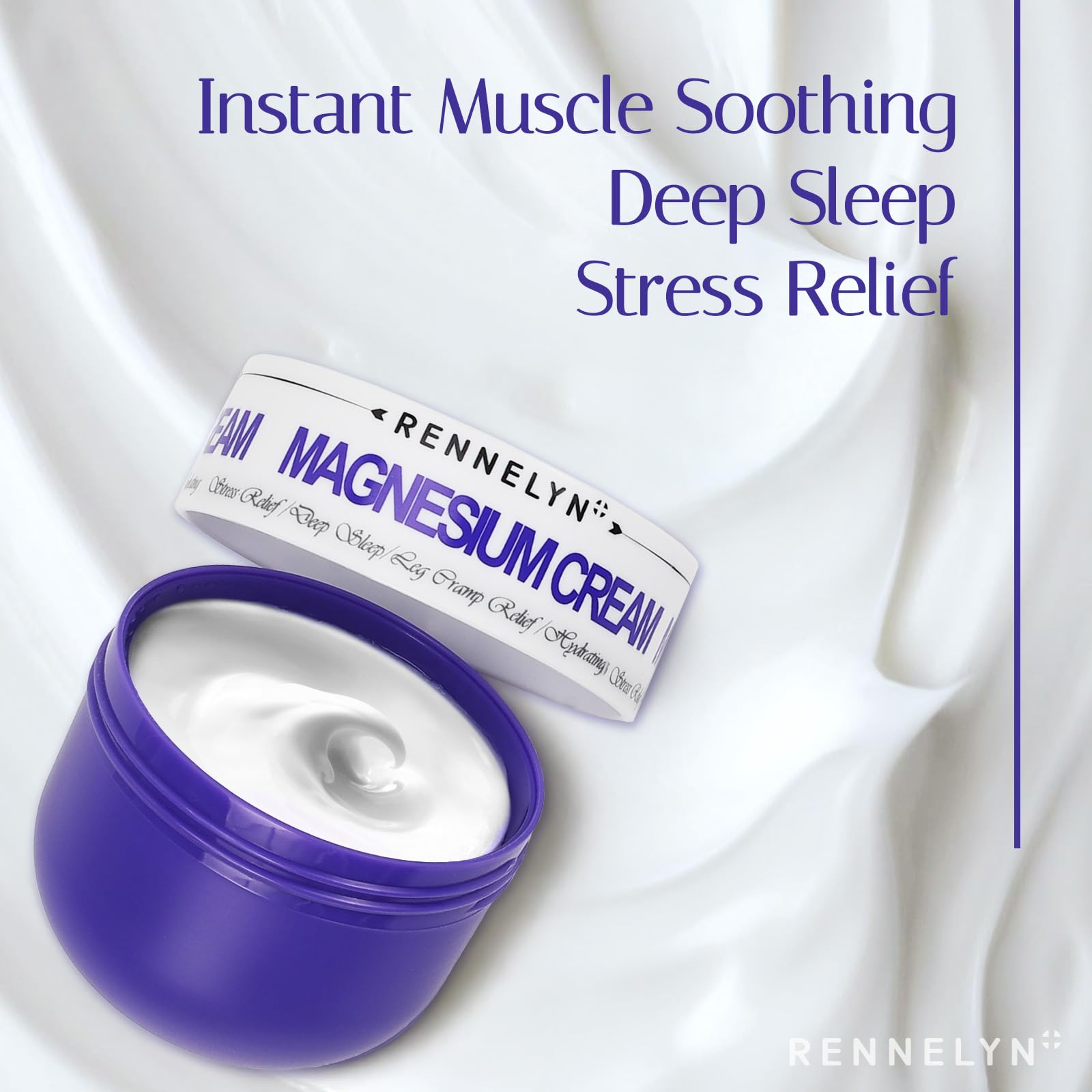 Magnesium Cream Leg Cramps: Soothing Lotion with Magnesium Glycinate, Malate, & Chloride (3 OZ FL, Lavender) Rennelyn buy supplements canada