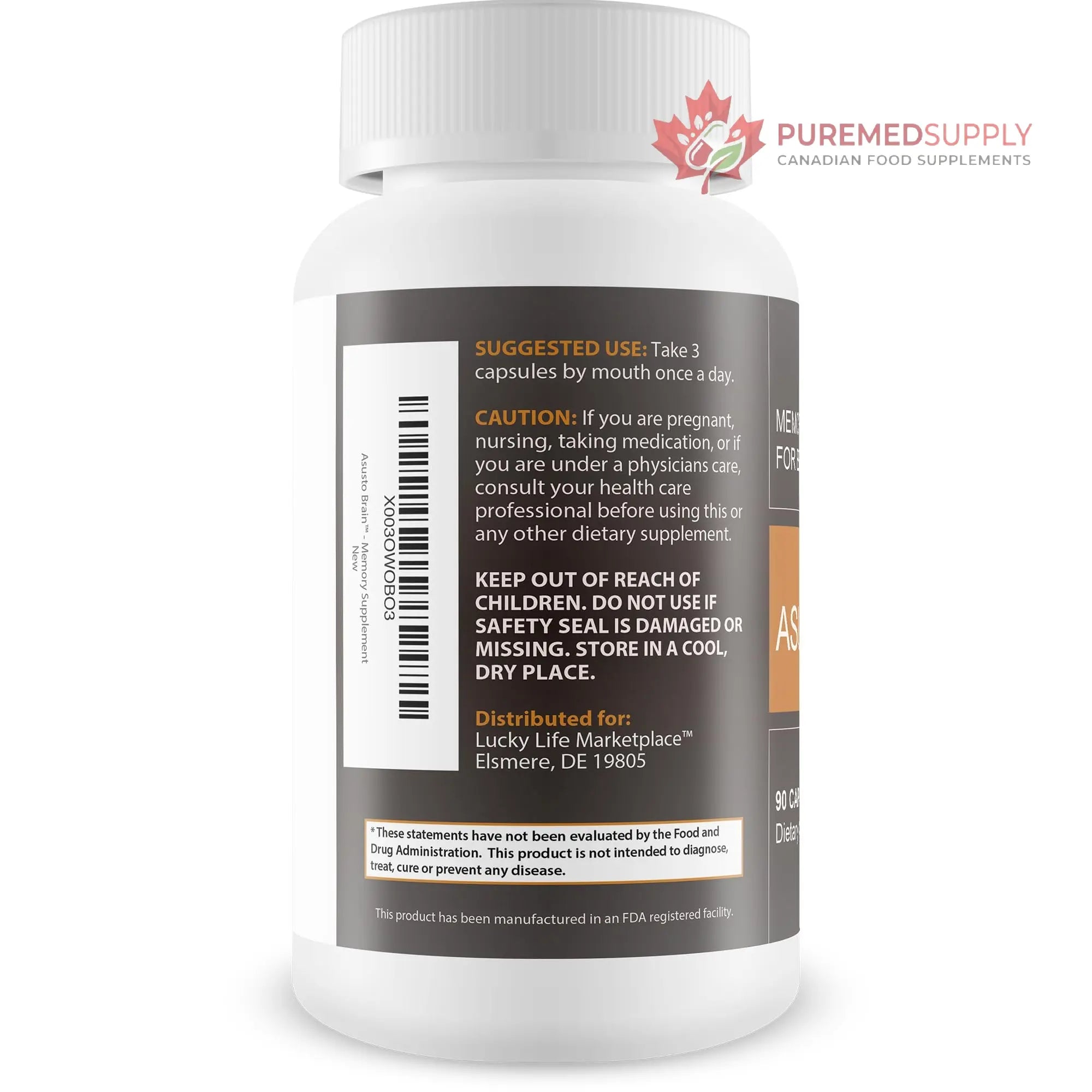 Asusto Memory Supplement for Brain - Improved Capsule Formula - Natural Brain, Memory, & Focus Support - Brain Support - Brain Supplement - Nootropic - Natural Asusto Sandalwood Improved Formula Generic buy supplements canada