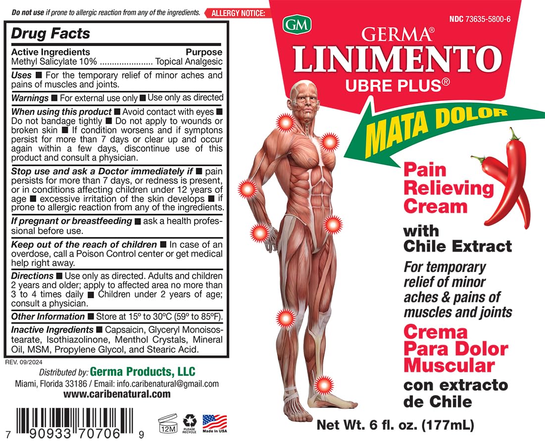 Germa Liniment Udder Plus. Natural Topical Analgesic Ointment. Relief for Pain and Aches in Joints and Back. With Chile Extract. 6 oz. Pack of 3 Germa buy supplements canada