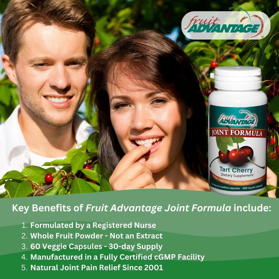Fruit Advantage Montmorency Tart Cherry Capsules Joint Formula 1200 mg per Serving - 60 Vegetarian Capsules Fruit Advantage buy supplements canada