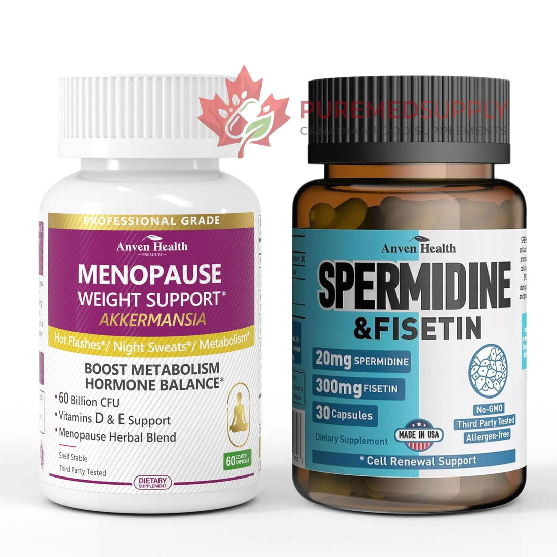Spermidine 20mg + Fisetin 300mg + Akkermansia for Women丨Cellular Renewal, Metabolic & Gut Health Anven Health buy supplements canada