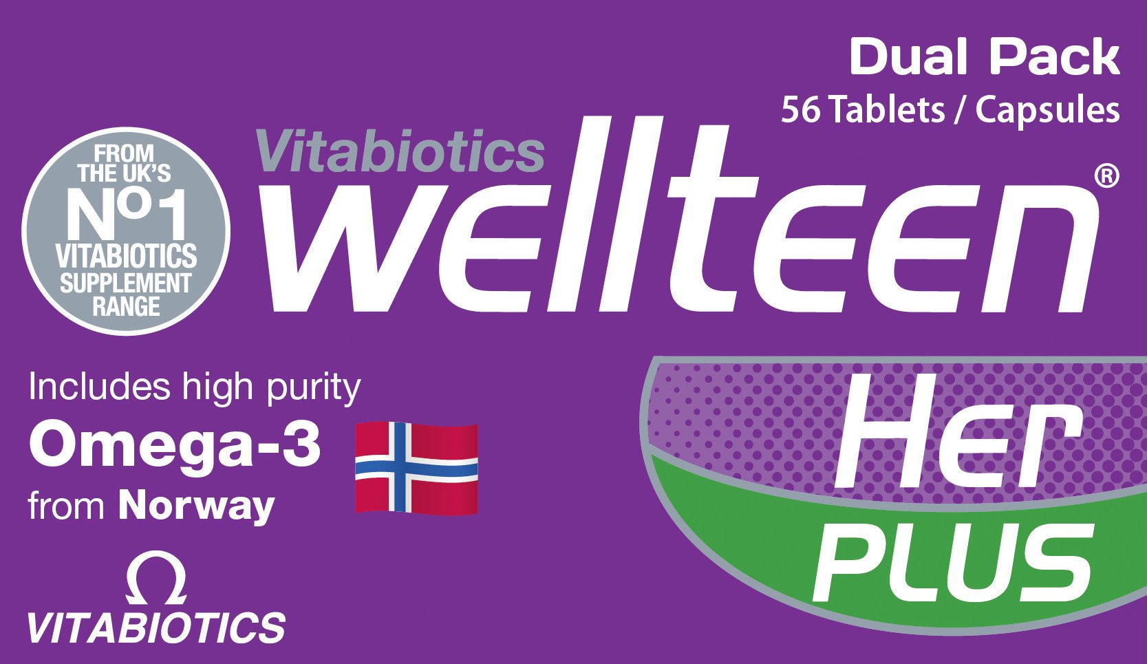 Vitabiotics Wellteen Her Plus - 56 Tablets/Capsules, 56 Count (Pack of 1) Wellteen buy supplements canada