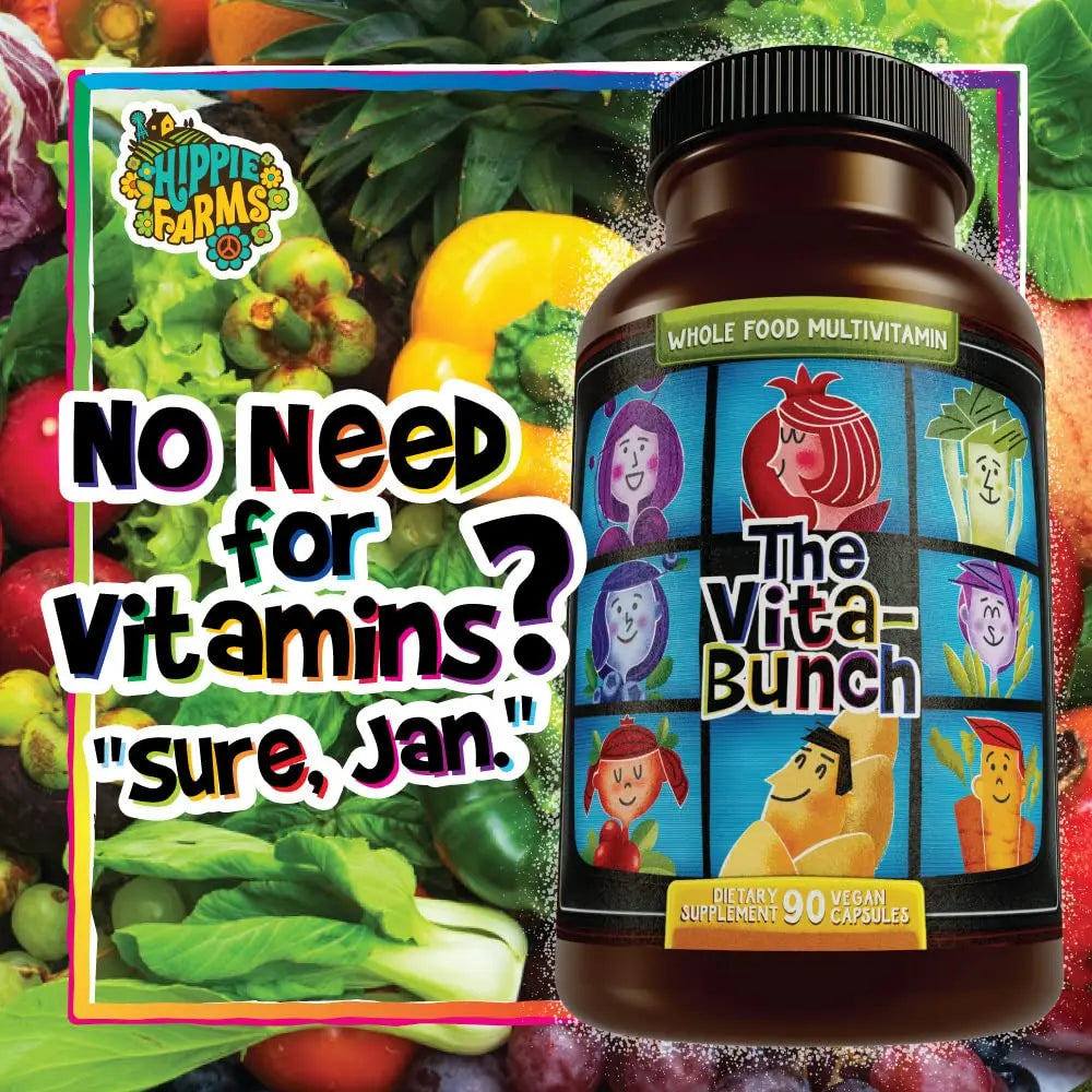 Whole Food Multivitamin Fruit & Super Greens All-in-one Vitamin Complex, 90 Vegan Capsules - Daily Vitamin for Women and Men Hippie Farms buy supplements canada