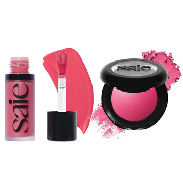 Saie Cheek Flush Duo - Dew Liquid Blush (.40 oz, Flirty), SuperSuede Baked Powder Blush (.01 oz, Amore) - Layerable, Skin-Nourishing Blushes for a Seamless Radiant Finish Saie buy supplements canada