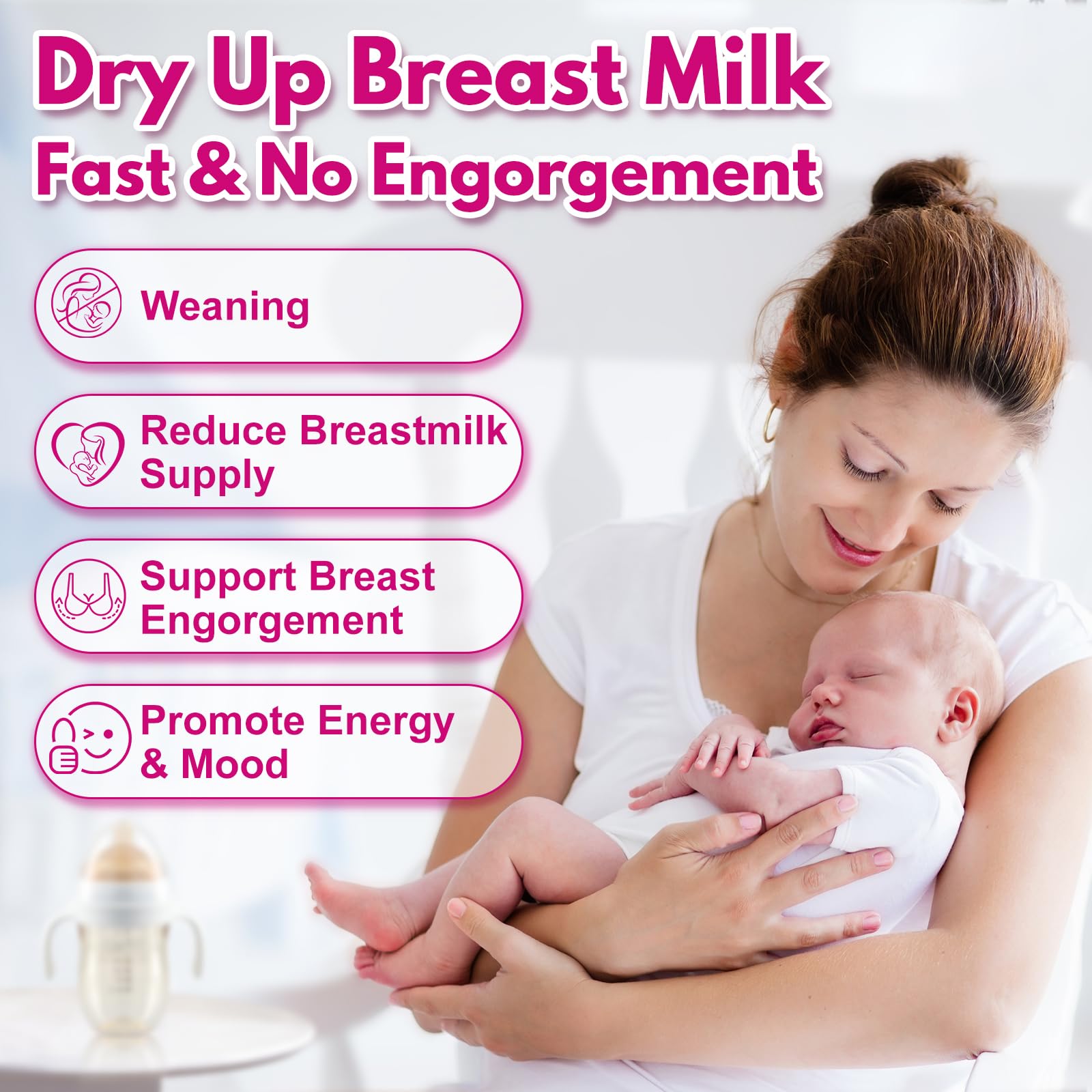 Jkrova Dry Up Breastmilk Fast, Dry Up Milk Supply, Stop Breastfeeding Products for Women, Stopper Pumping & No Engorgement, Fast Milk Flow Reduction, 90 Capsules Jkrova buy supplements canada