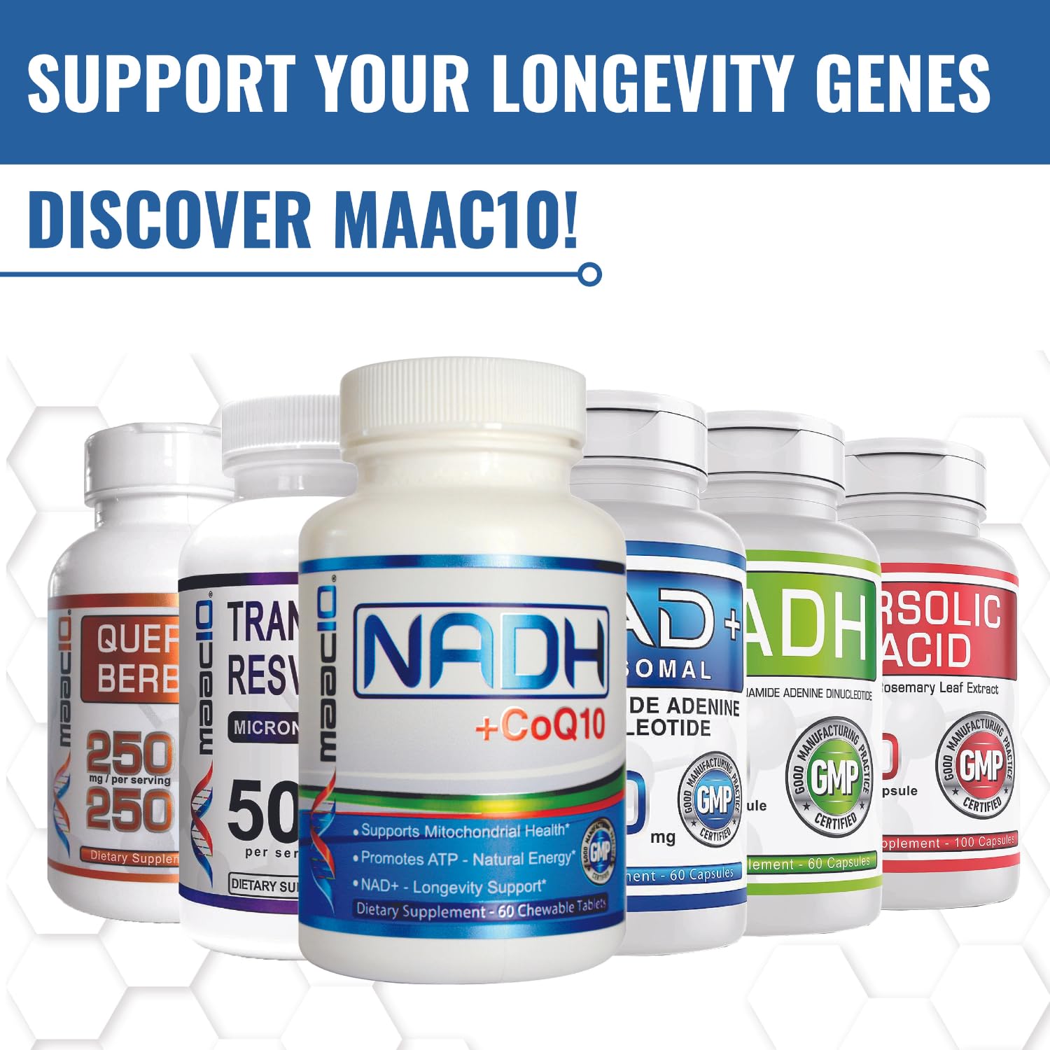 MAAC10 Liposomal NAD Supplement 500mg Serving (2x250mg Capsules) Actual Nicotinamide Adenine Dinucleotide MAAC10 buy supplements canada