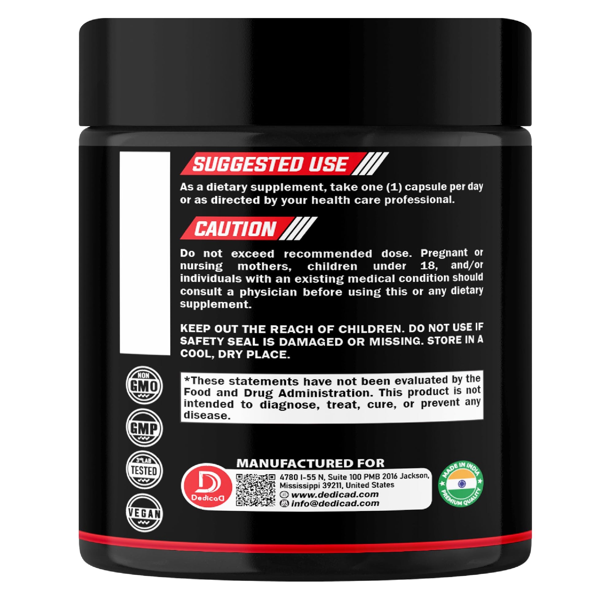 DEDICAD 11in1 NAD Supplement with Nicotinamide Riboside, Quercetin, Resveratrol and 8 More - 2 Month Supply DEDICAD buy supplements canada