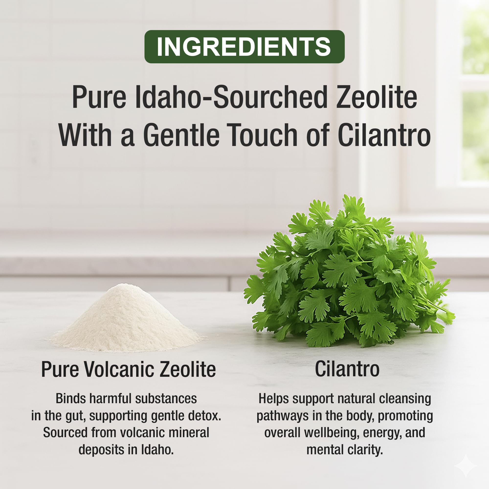 Zeolite Detox for Kids & Adults with Cilantro. Volcanic Mineral from Idaho USA. Zeolite Clinoptilolite Liquid Drops Gentle Cleanse Supplement with Vitamins B12 & D. Support Focus, Energy, Gut, Speech Peak Performance buy supplements canada