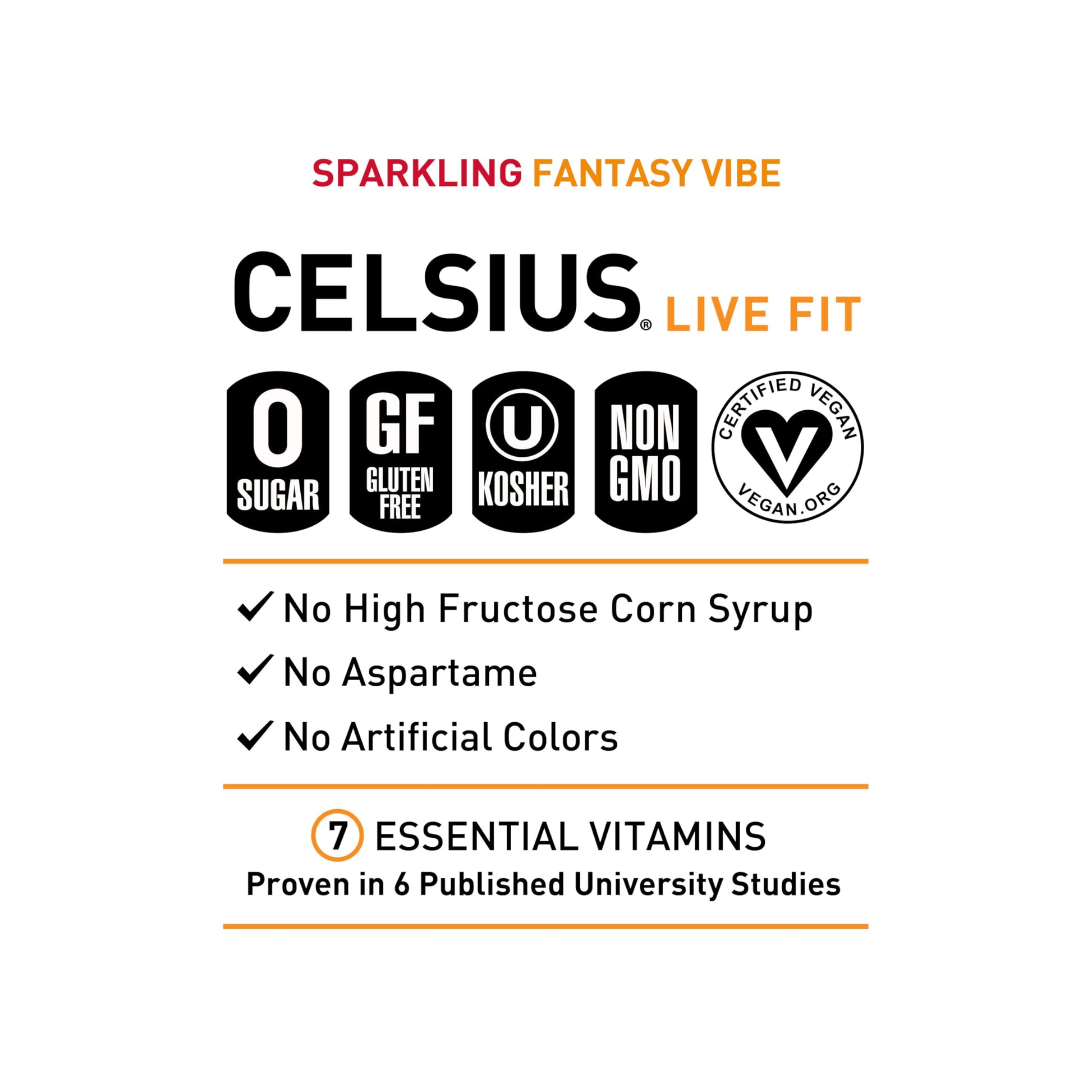 CELSIUS Sparkling Fantasy Vibe, Functional Essential Energy Drink, 12 Fl Oz (Pack of 12) CELSIUS buy supplements canada
