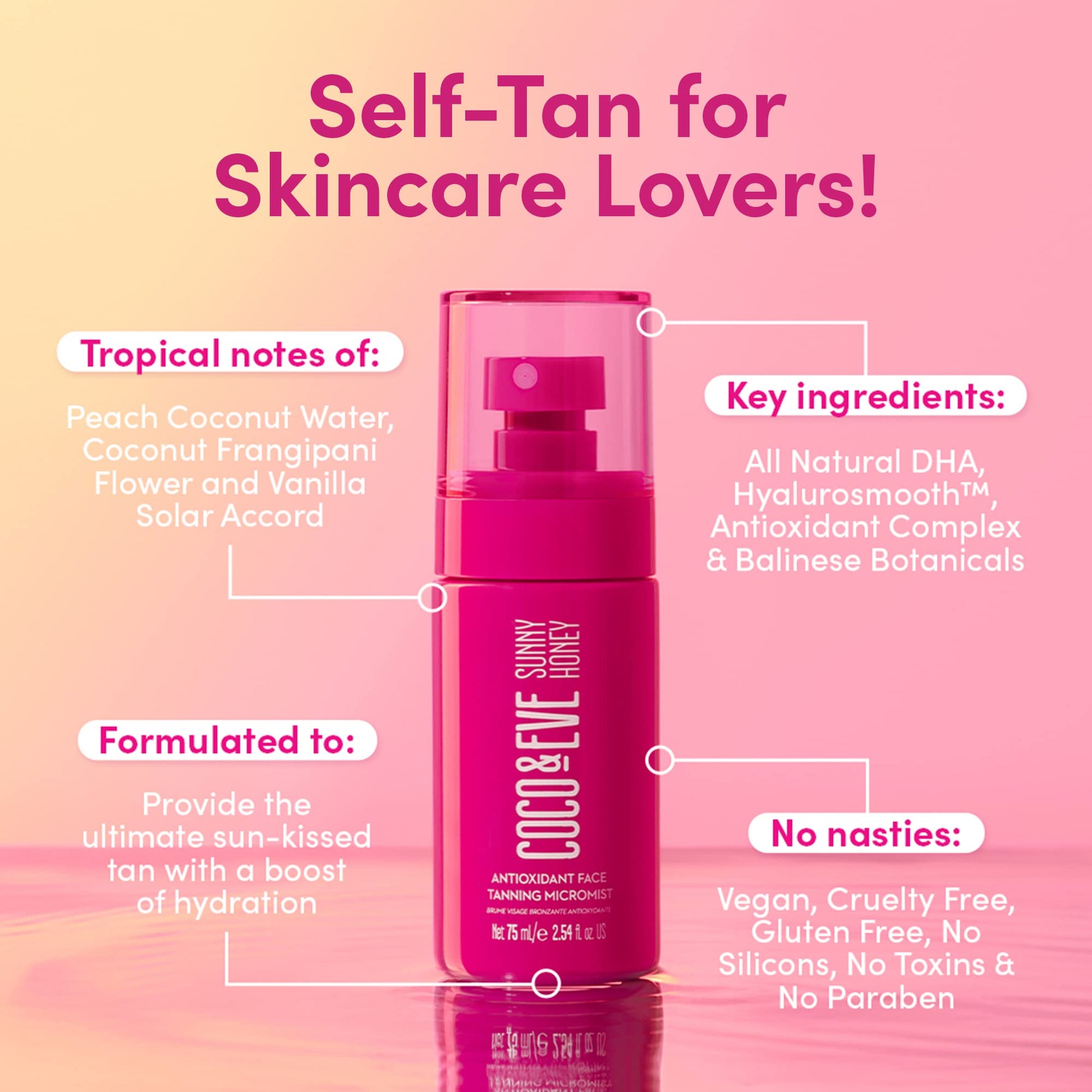 Coco & Eve Face Tanning Micromist – Sunless Facial Self Tanner Ultra Fine Mist for Face, Coco & Eve buy supplements canada