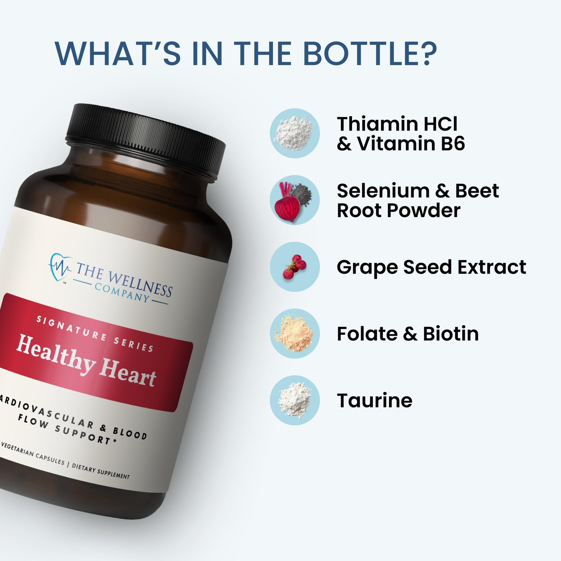 The Wellness Company Healthy Heart - Cardiovascular Strength, Blood Flow, Nitric Oxide Production & Healthy Cholesterol Levels | 120ct (2 Month Supply) The Wellness Company buy supplements canada