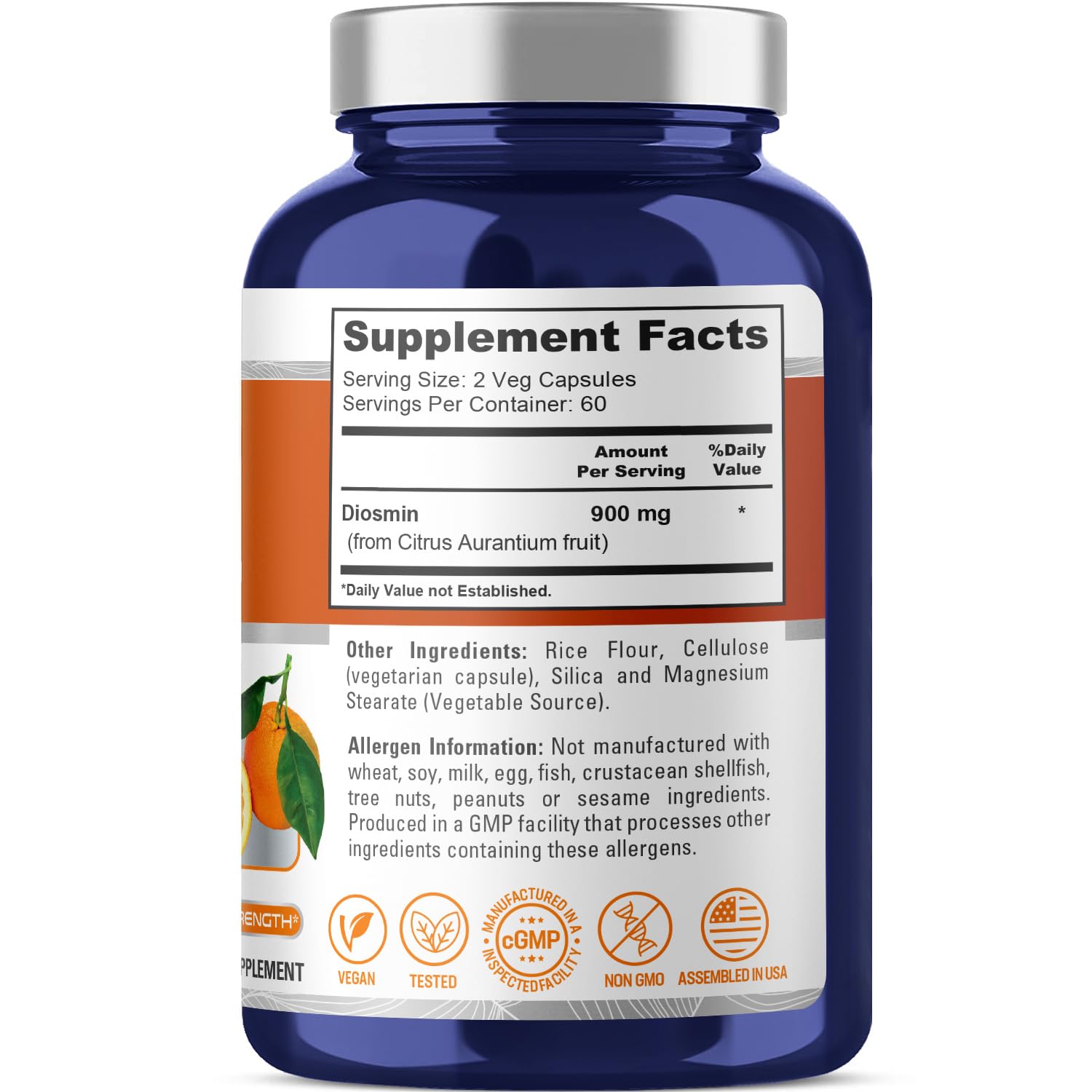NusaPure Diosmin 900mg per Serving 120 Veggie Caps (Non-GMO, Vegan) NusaPure buy supplements canada