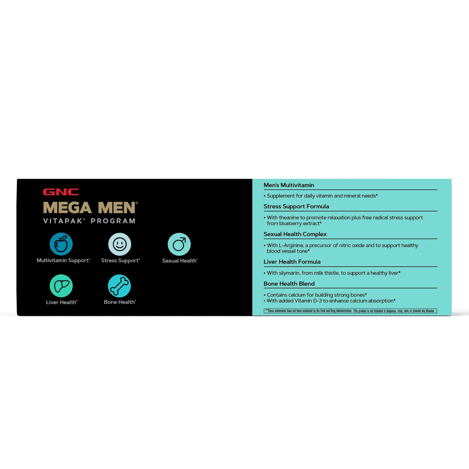 GNC Men's 30+ Vitapak Program | 5-in-1 Daily Multivitamins and Minerals | Supports Healthy Bones and Stress Relief | 30 Servings GNC buy supplements canada