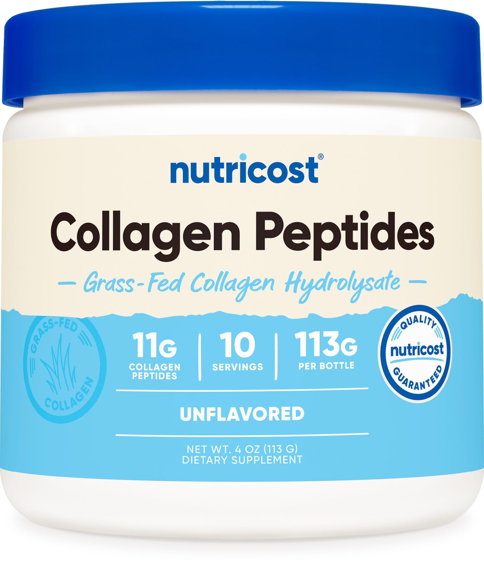 Nutricost Collagen Peptides Powder 4 oz (Unflavored) Type I, Type III Collagen - Grass-Fed, Gluten Free and Non-GMO Nutricost buy supplements canada