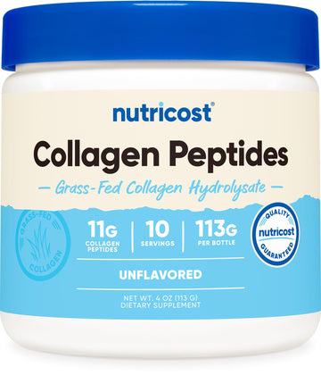 Nutricost Collagen Peptides Powder 4 oz (Unflavored) Type I, Type III Collagen - Grass-Fed, Gluten Free and Non-GMO Nutricost buy supplements canada