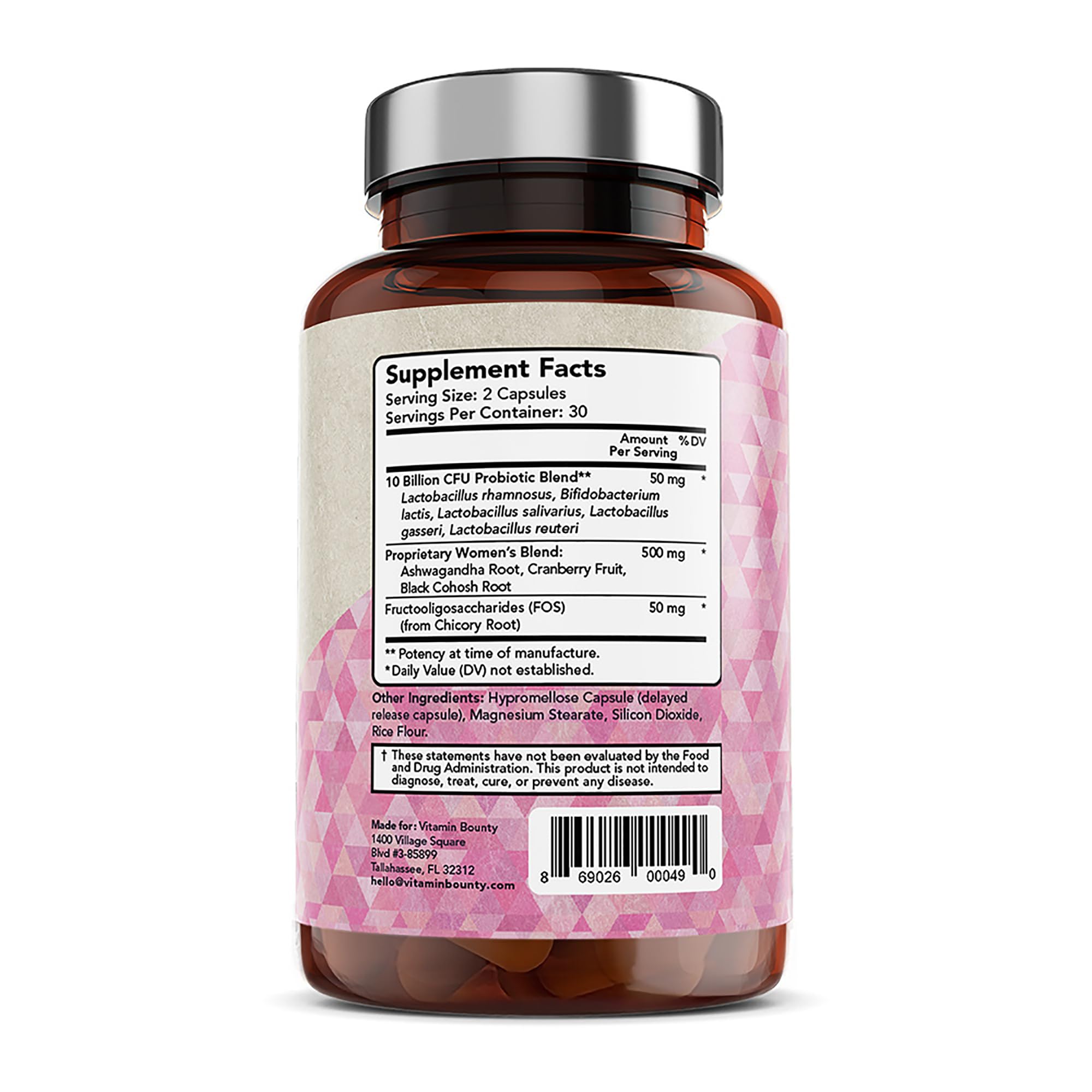 Vitamin Bounty Women's Pro Daily - Vaginal Probiotic & Prebiotic & pH Balance, Probiotics Vitamin Bounty buy supplements canada