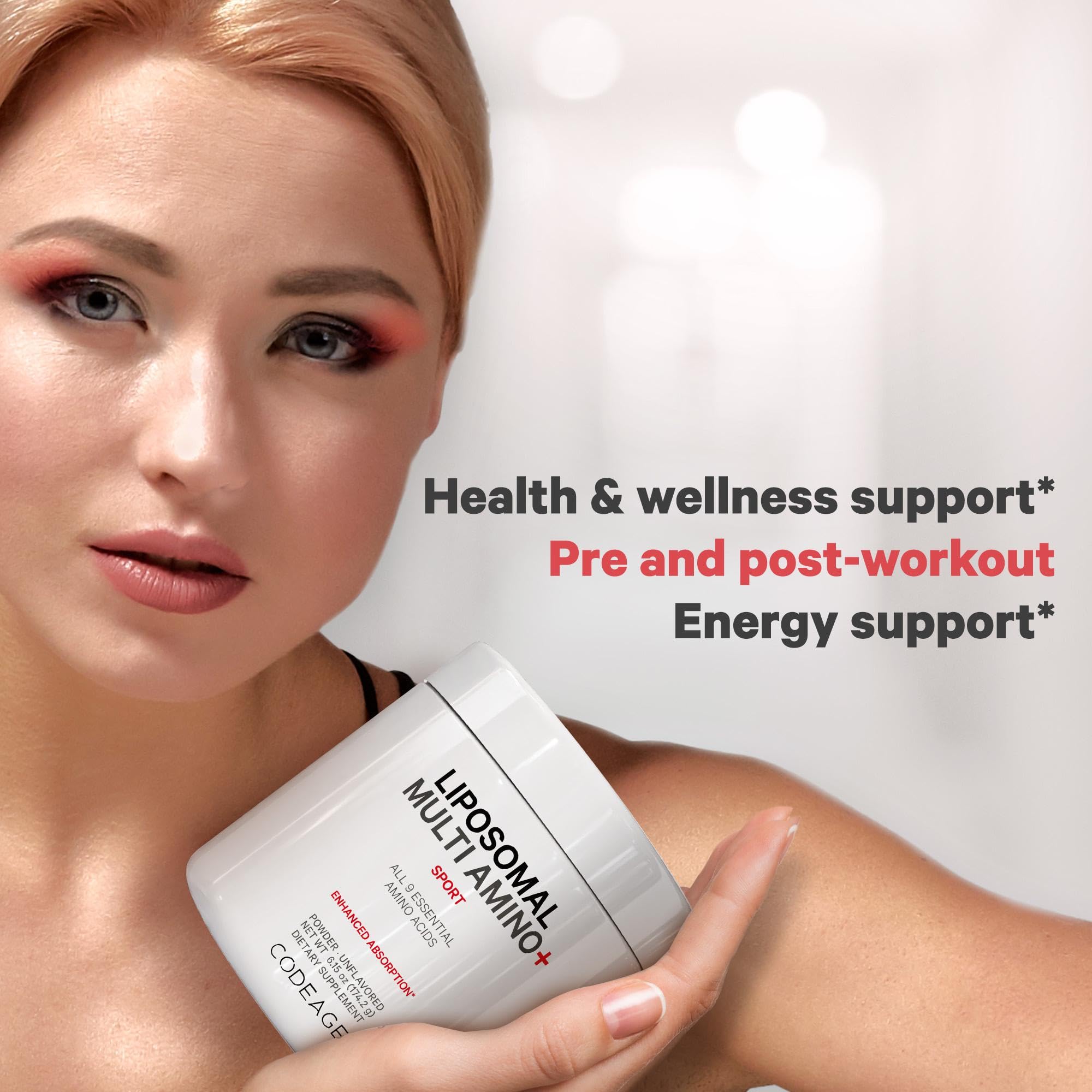 Codeage Liposomal Multi Amino Powder Supplement - BCAA & EAA Supplement All 9 Essential Amino Acids, Branched-Chain Amino Acid, Pre & Post Workout, Unflavored, Liposomal Delivery, Non-GMO, 6.15 oz Codeage buy supplements canada