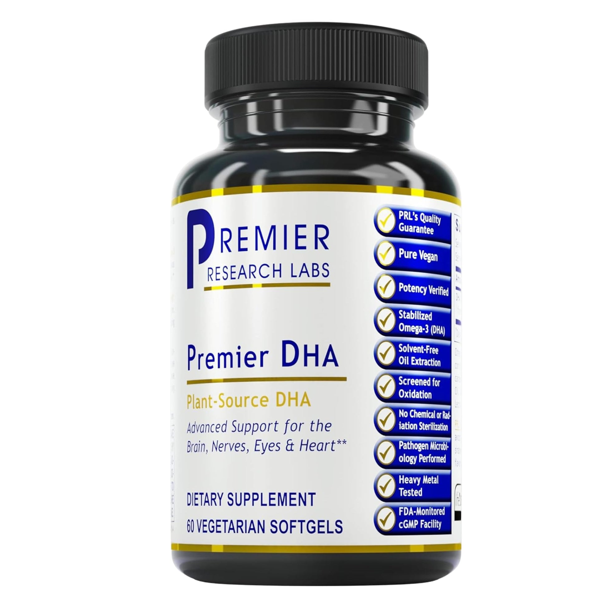 Premier Research Labs Premier DHA - Vegan DHA with Omega 3 Fatty Acids, Algae Based DHA for Women & Men, Natural DHA Supplement Suitable for Vegans- 60 Vegetarian Softgel Capsules Premier Research Labs buy supplements canada
