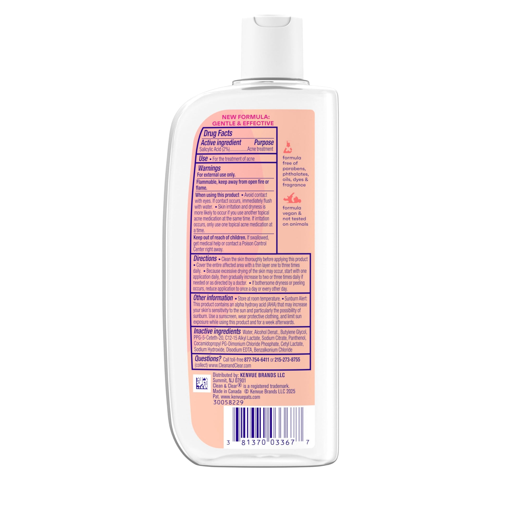 Clean & Clear Essentials Oil-Free Acne Toner, 2% Salicylic Acid Acne Treatment with Pro-Vitamin B5, Deep Pore Facial Toner Clean & Clear buy supplements canada