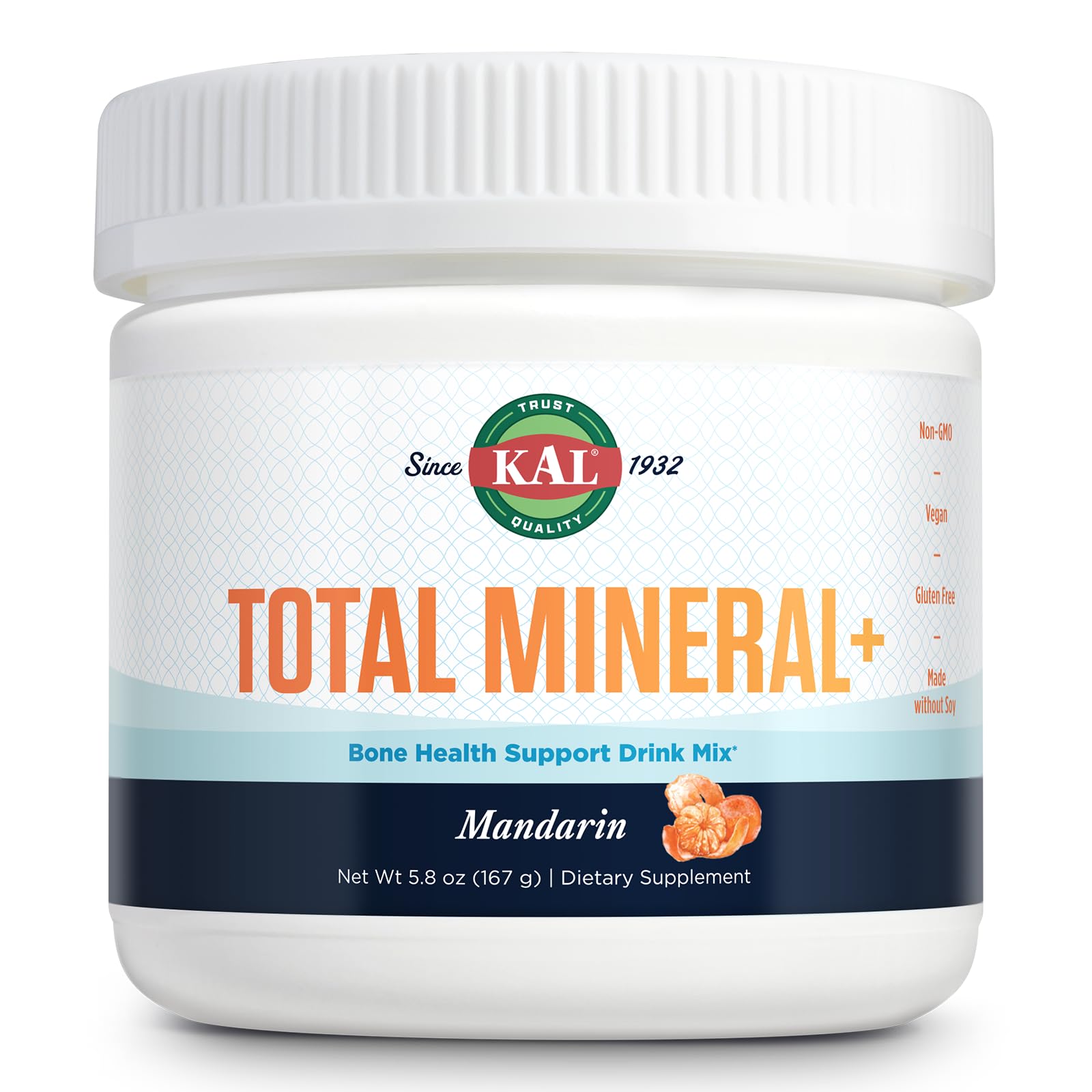 KAL Total Mineral+ Powder - Total Complex - Magnesium Glycinate, Zinc, Calcium and More - Bone Health & Whole Body Support Supplement - Vegan, Non-GMO, Gluten-Free 60-Day Guarantee - 30 Servings KAL buy supplements canada