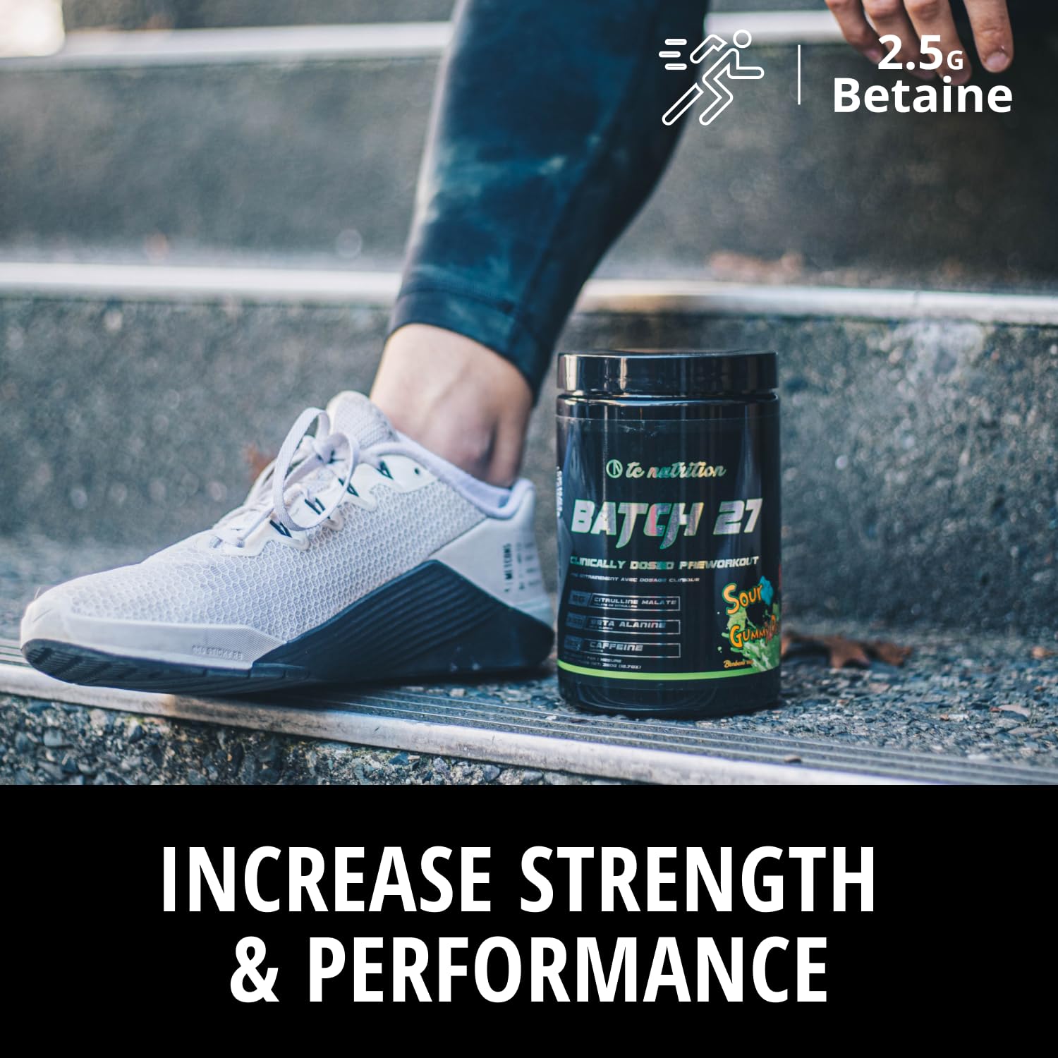 Batch 27 Pre Workout Powder - 8g Citrulline, 3.5g Beta Alanine, 2.5g Betaine, 325mg Caffeine TC Nutrition buy supplements canada