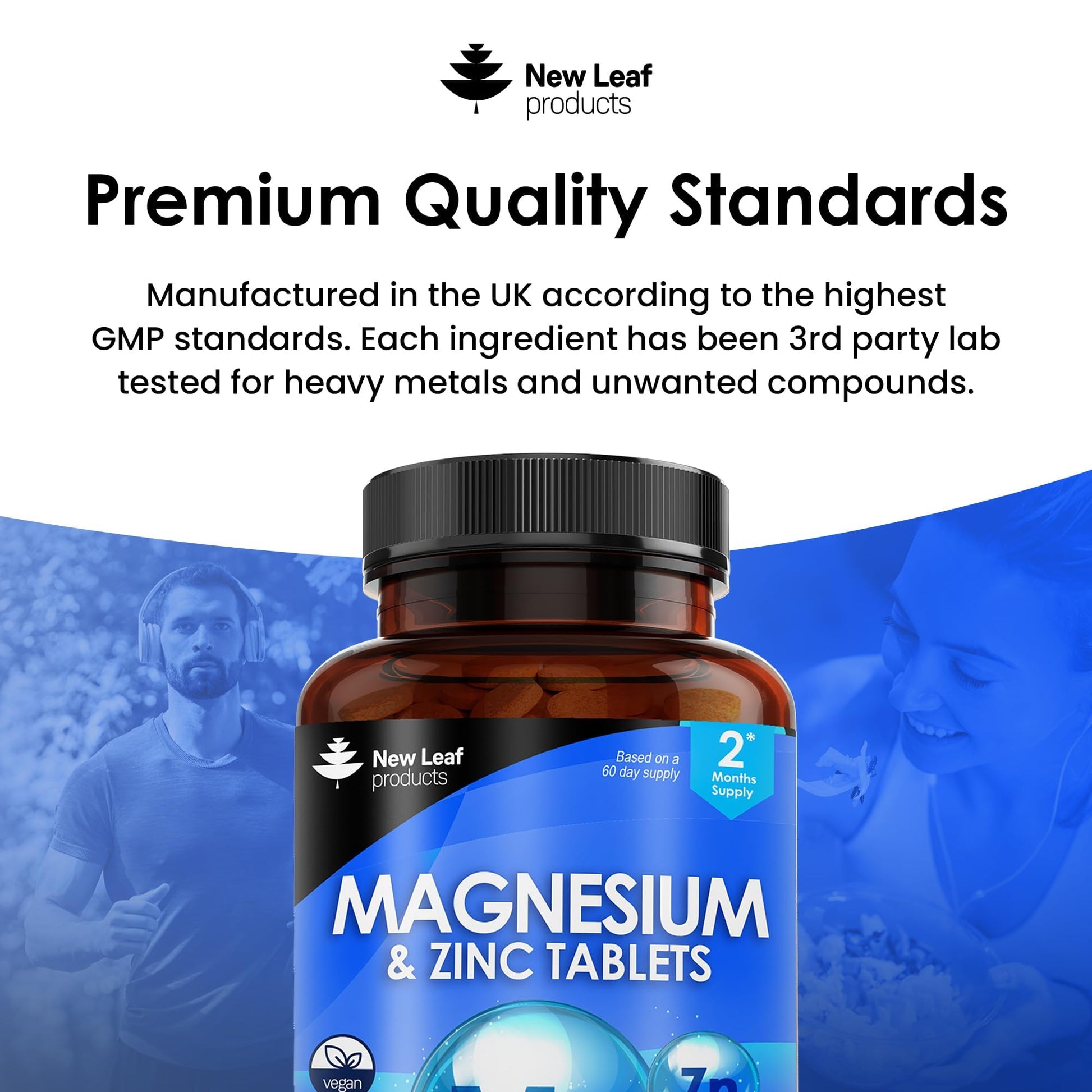Magnesium Supplements 516mg With Zinc - 120 Magnesium Tablets Supports Muscle NEW LEAF PRODUCTS buy supplements canada