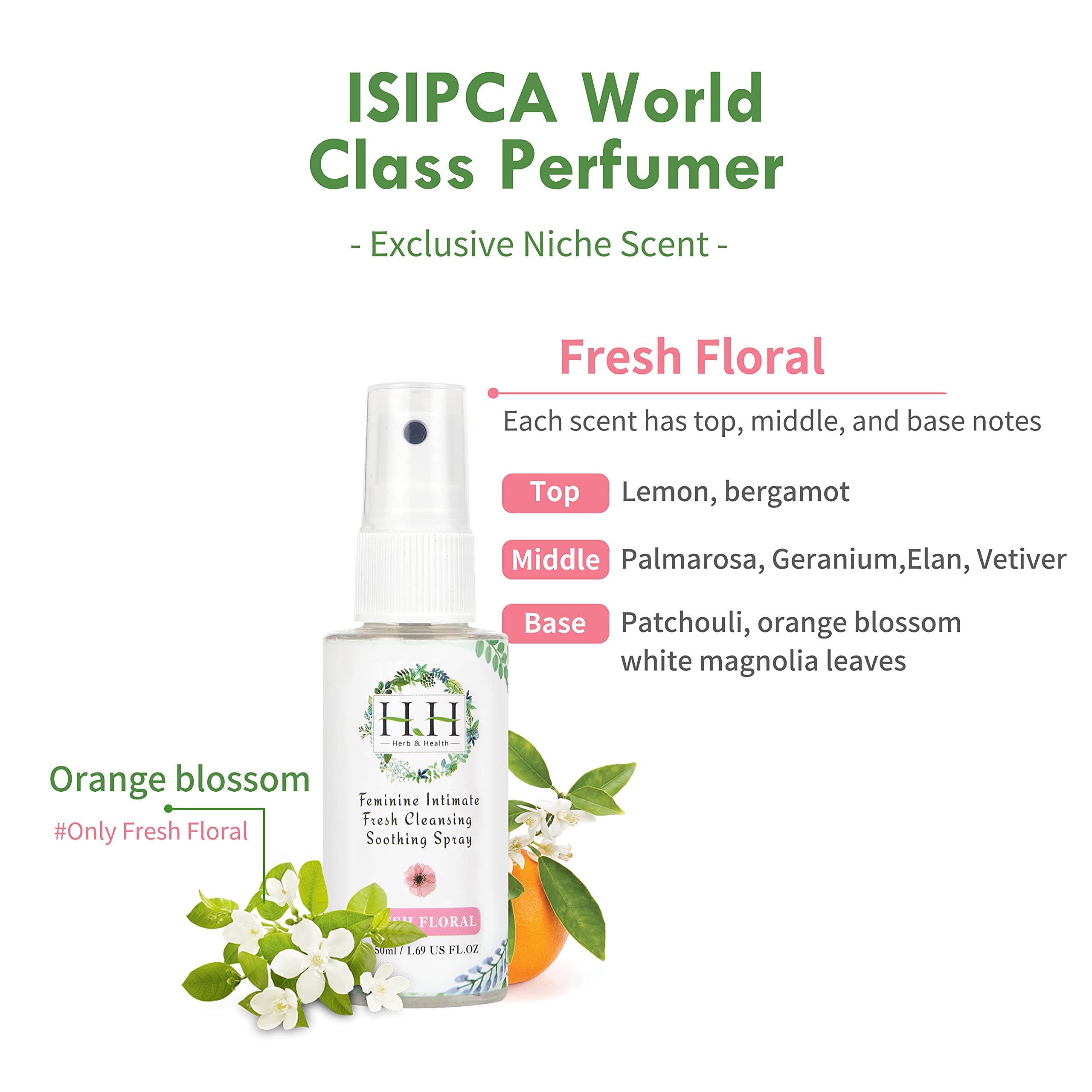 HH Herb&Health Feminine Deodorant Spray - Natural Essential Oil Intimate Soothing Mist - Floral HH Herb & Health buy supplements canada