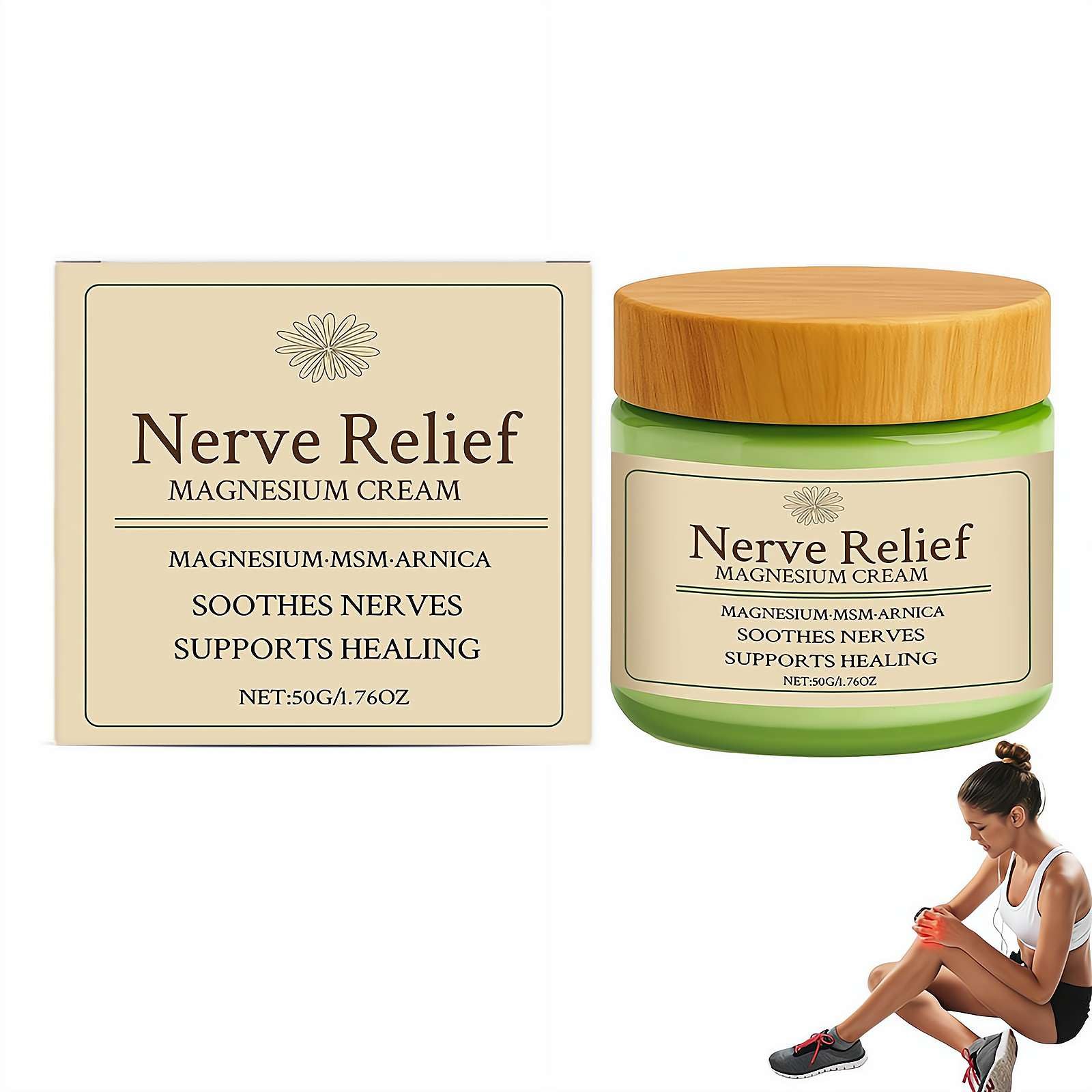Total Relief Magnesium Cream - Nerve Relief Magnesium Cream with MSM & Arnica,Total ReliefCream for Muscle Relaxation, Soothes Nerves & Daily Soothing Support, Deep Hydration,50g/1.76oz Aus Healthcare buy supplements canada