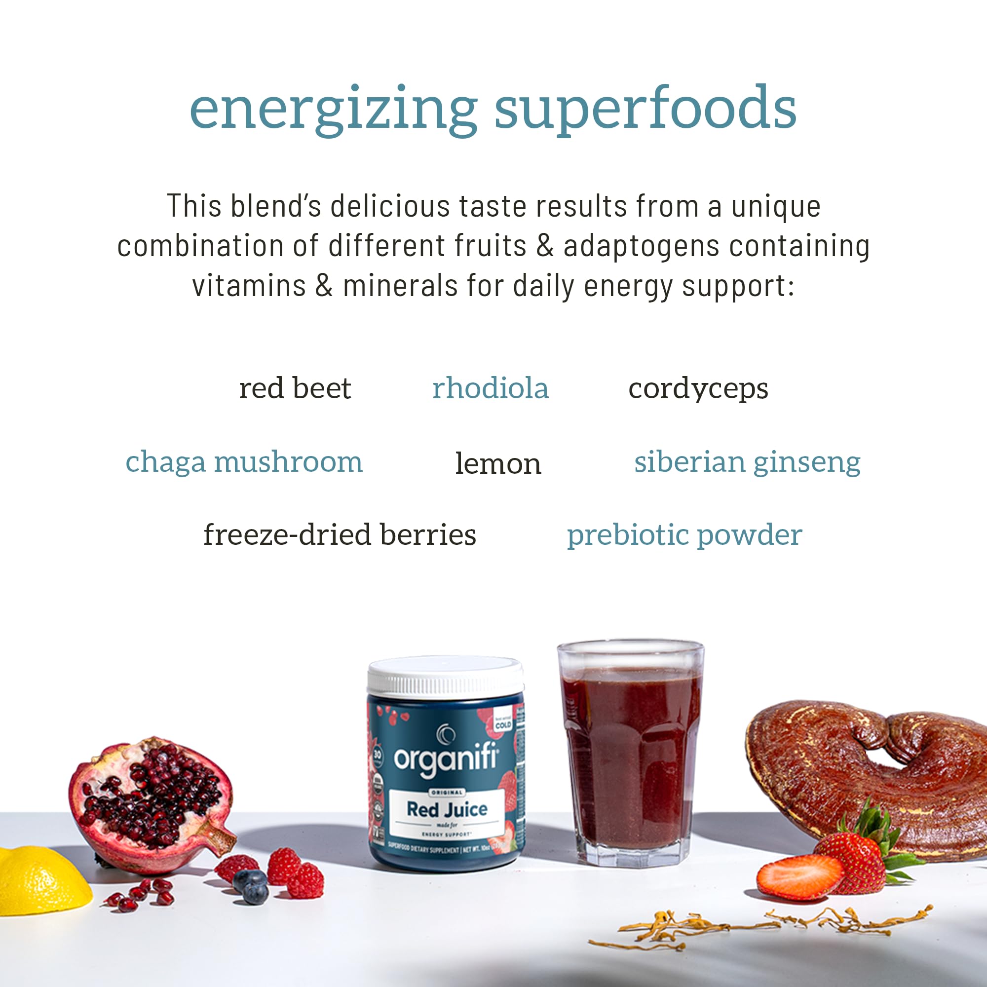 Organifi Red Juice - Vegan Energy Powder - Berry-Flavored Adaptogen Drink Organifi buy supplements canada
