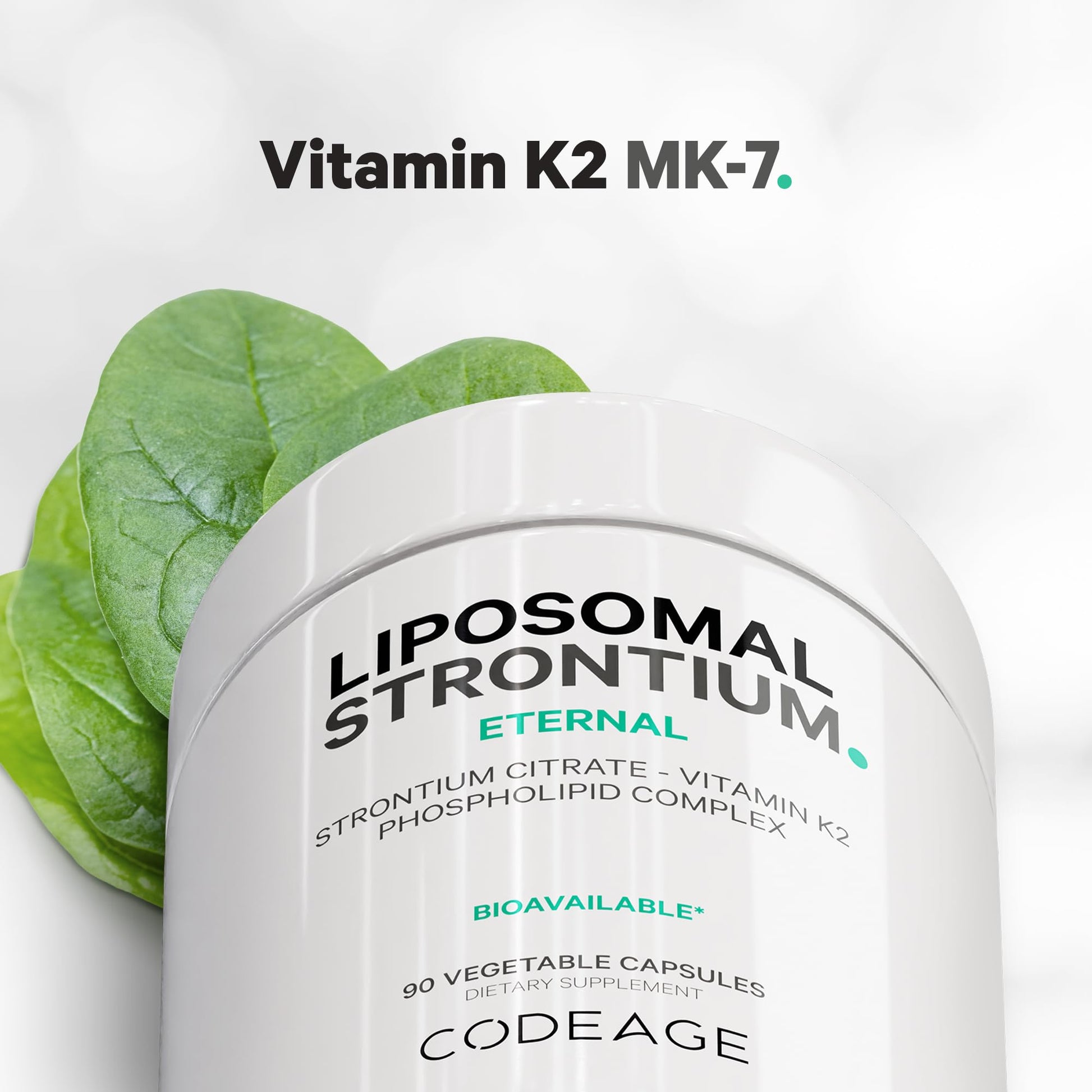 Codeage Liposomal Strontium Supplement - Strontium Citrate, Vitamin K2 MK-7, Liposomal Delivery, Non-GMO, Gluten-Free - 90 Capsules Codeage buy supplements canada