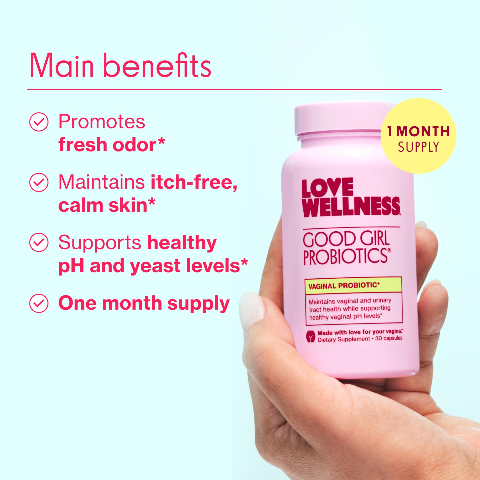 Love Wellness Good Girl Probiotics and Healthy V Vitamin | Womens Wellness Duo | Womens Probiotics Supplements for pH Balance and Vaginal Health Love Wellness buy supplements canada