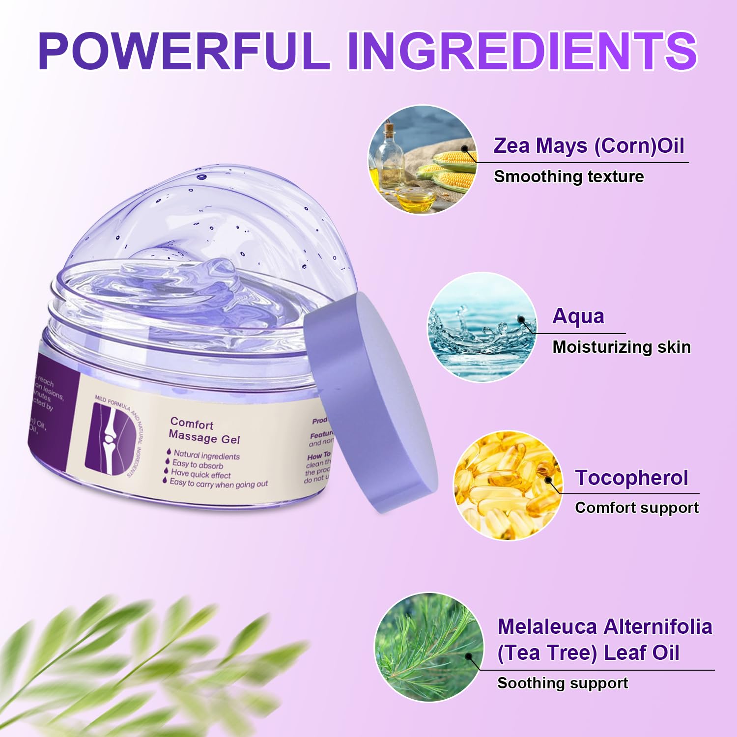 Kresin Joint Comfort Purple Gel, Kresin Joint Comfort Massage Gel, Soothes Discomfort for Neck, Back, Knees, Lumbar, and Feet, Absorb Quickly and Non-Greasy, 1.76 OZ, Violet Josmon buy supplements canada