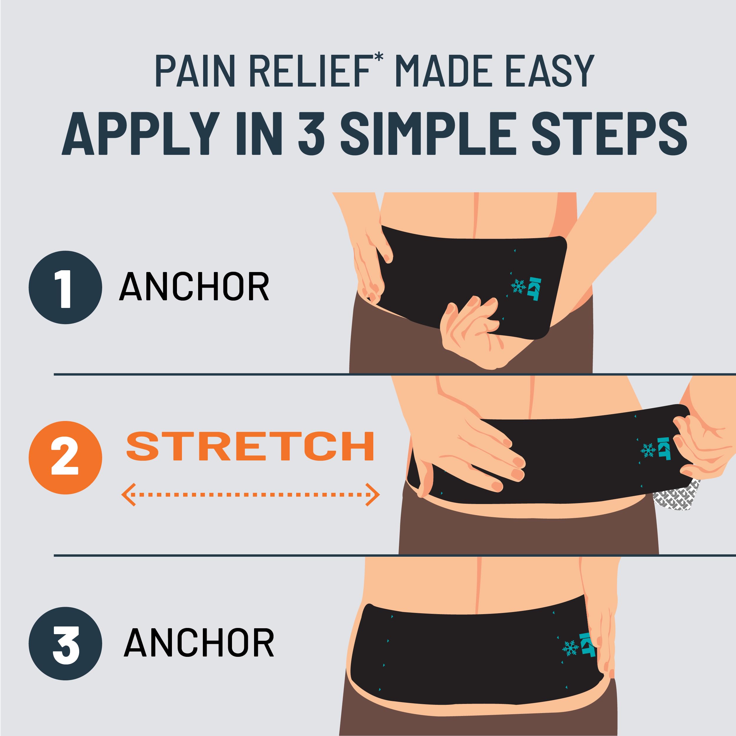 KT Tape, Back Pain Relief Patches, Extra Large 4"x10", Menthol Infused Kinesiology Tape, Cooling Pain Therapy, Everyday Long-Lasting Relief, 4 Count KT Tape buy supplements canada
