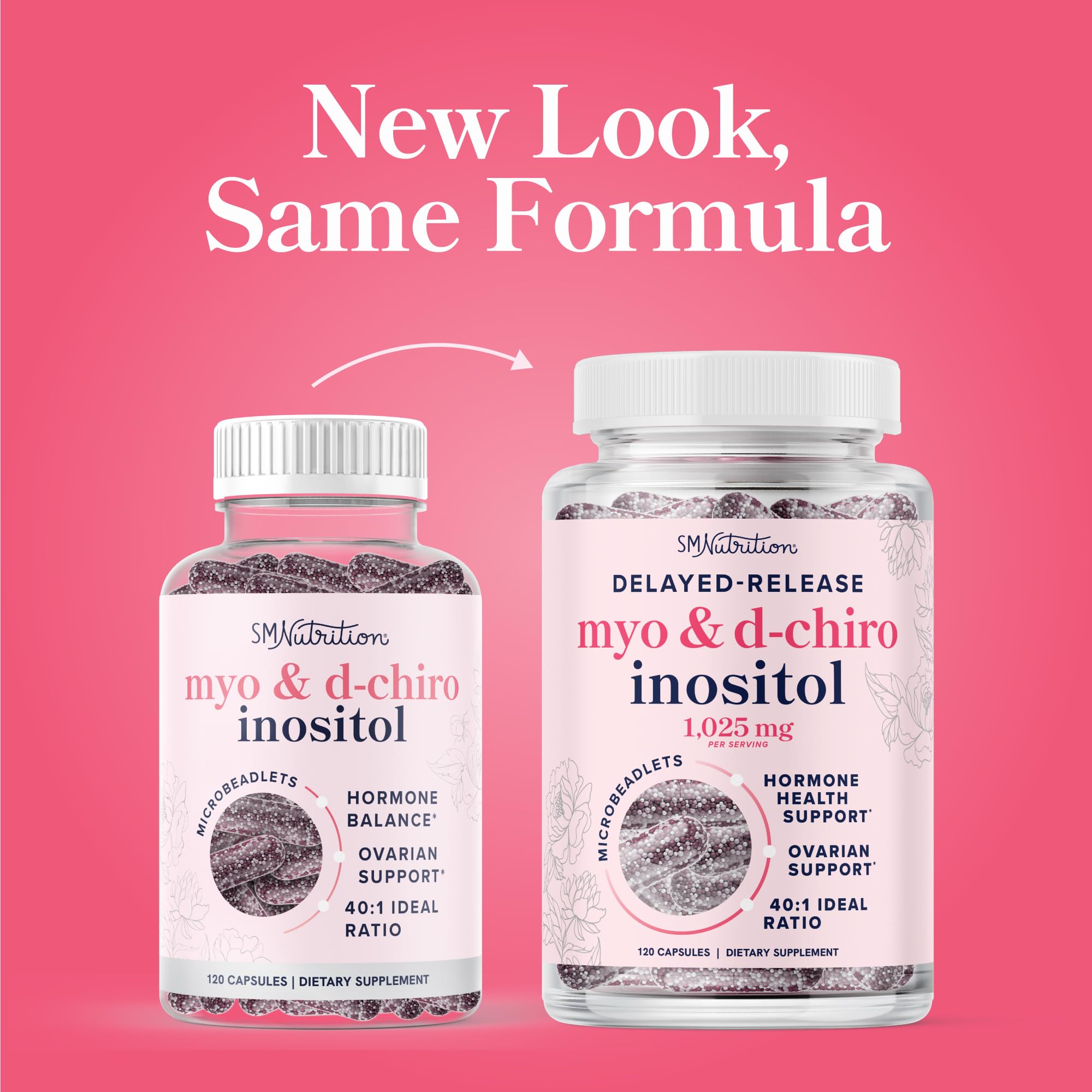 Myo-Inositol & D-Chiro Inositol for Hormone Balance for Women | Microbeadlets to Regulate Menstrual Cycle & Support Ovarian Health | 40:1 Ratio Myo & D Chiro | Non-GMO | 120 Ct (1 Month Supply) SMNutrition buy supplements canada