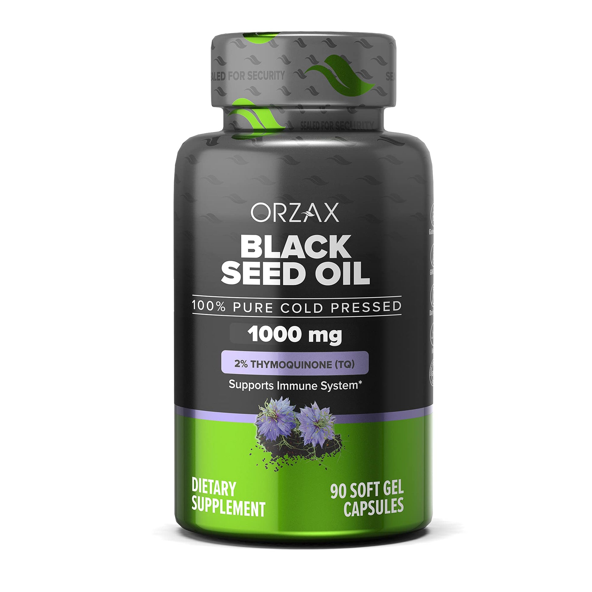 ORZAX Black Seed Oil Organic Cold Pressed Capsules with 2% Thymoquinone ORZAX buy supplements canada