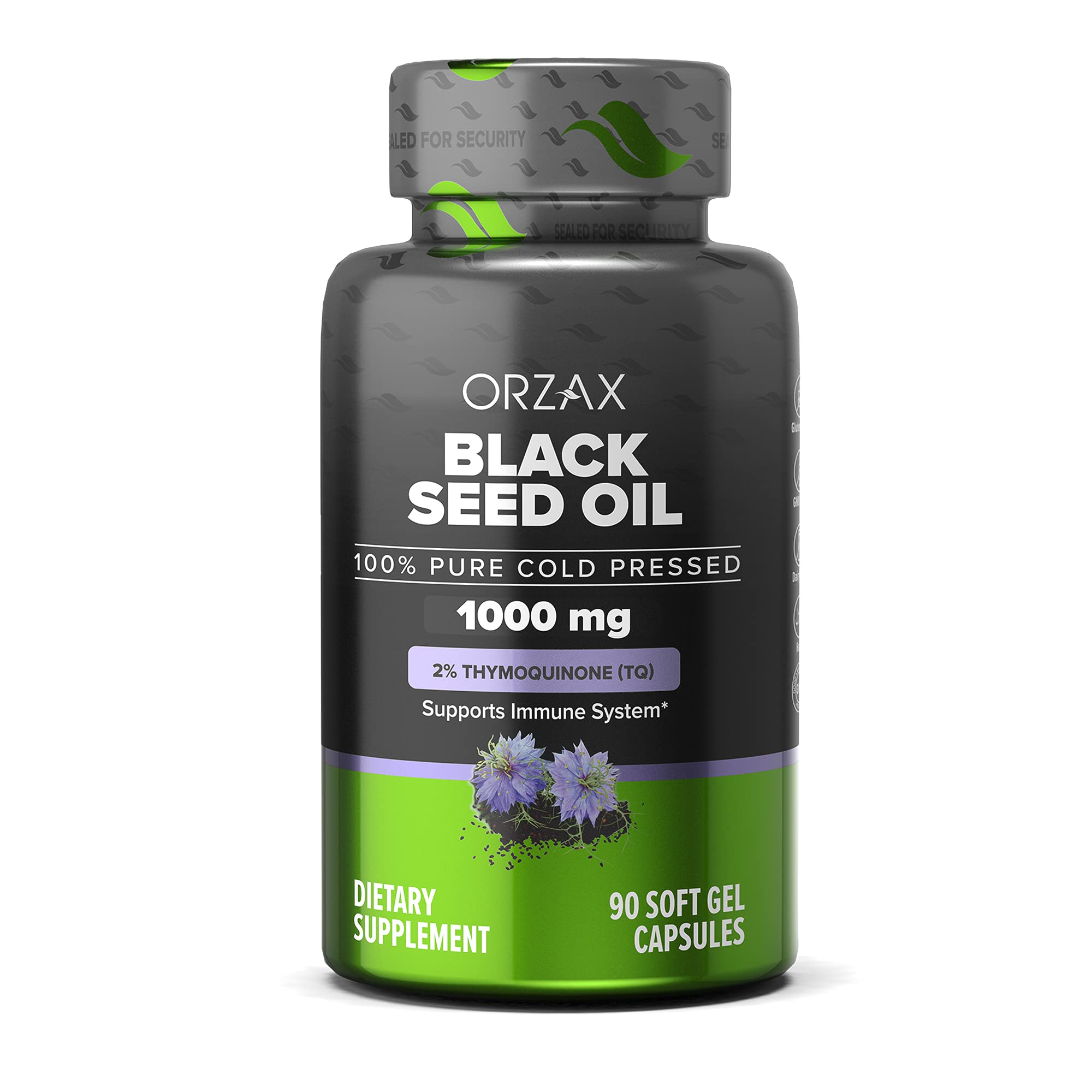 ORZAX Black Seed Oil Organic Cold Pressed Capsules with 2% Thymoquinone ORZAX buy supplements canada