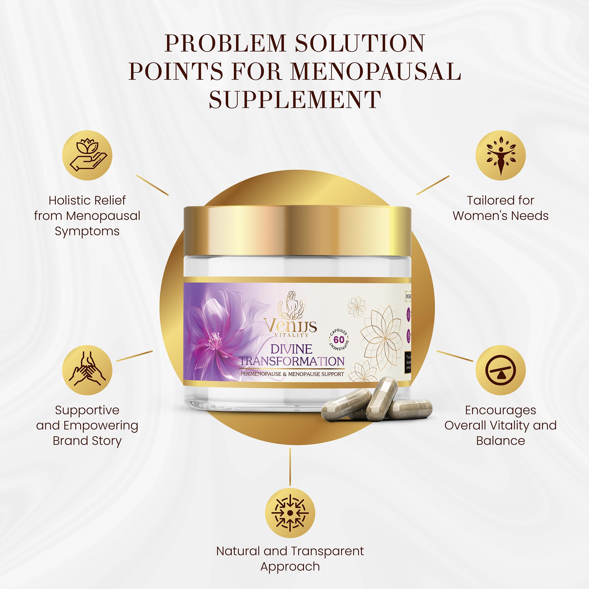 Menopause Supplements for Women - Female Hormone Balance & Immune Support - Mood Swings & Restful Sleep - Valerian Root & Saw Palmetto - Black Cohosh for Menopause Hot Flashes Relief - 60 Capsules Venus Vitality buy supplements canada