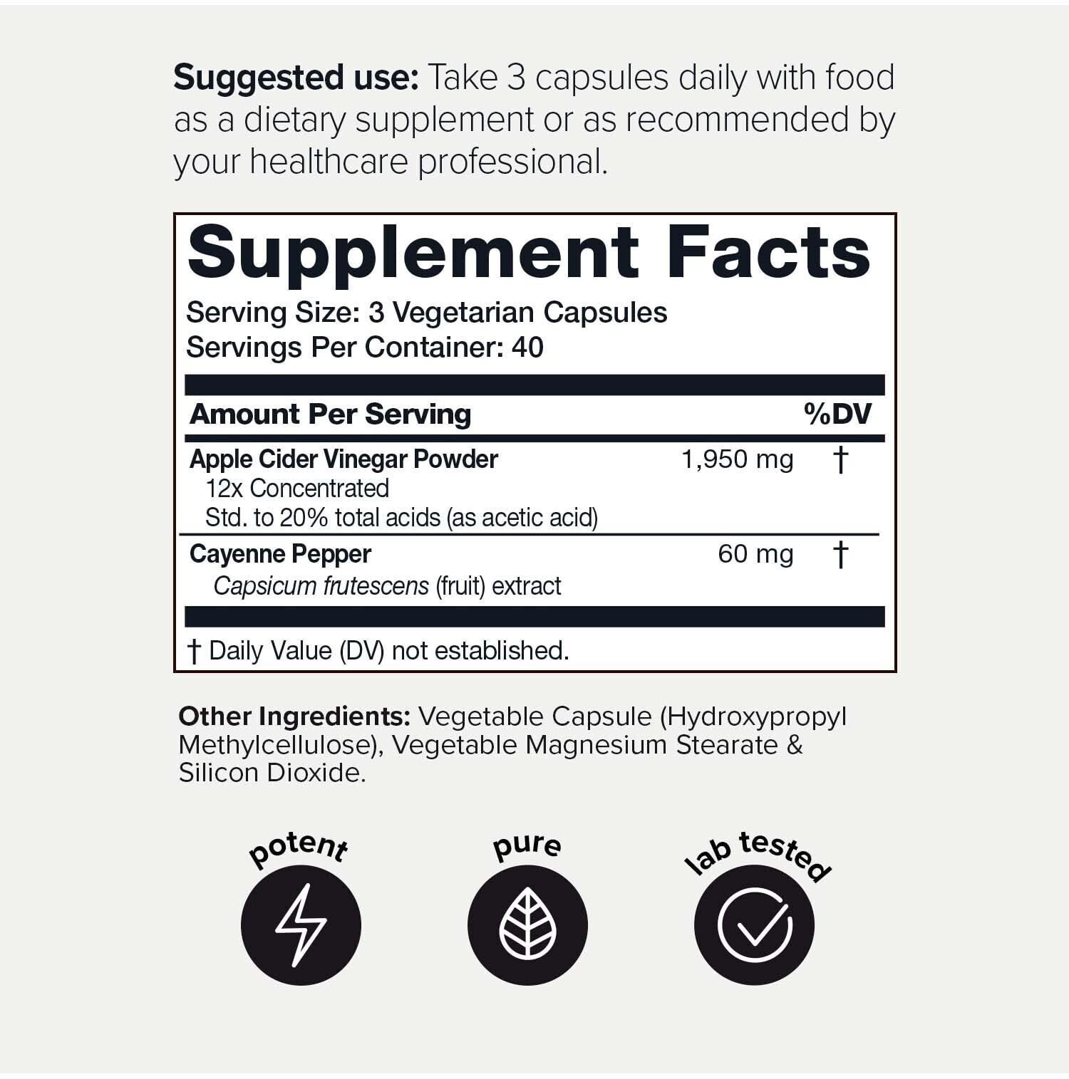 Toniiq 20% Acetic Acid Ultra High Strength Non-GMO Apple Cider Vinegar Capsules Toniiq buy supplements canada