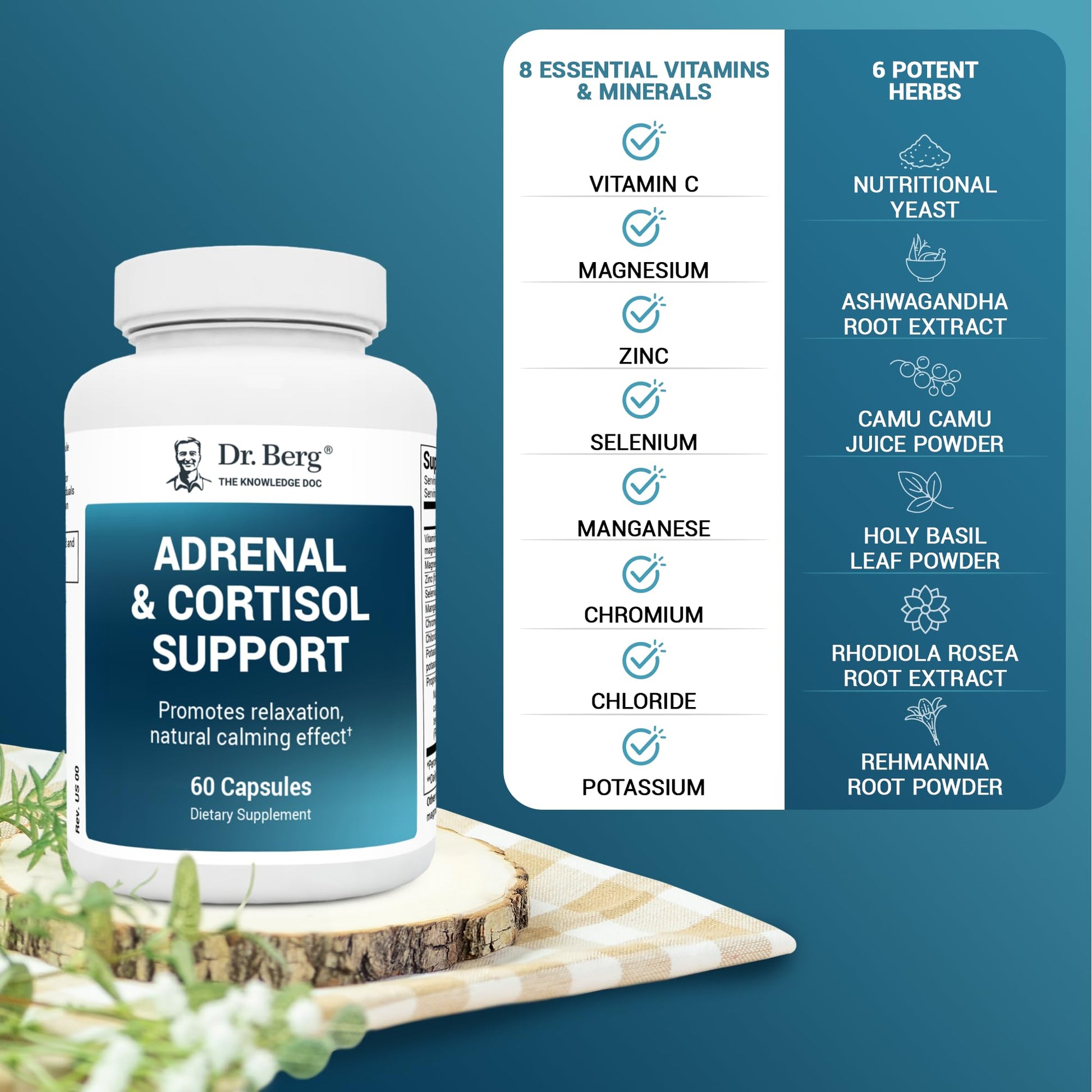 Dr. Berg Adrenal & Cortisol Supplement New Formula - Adrenal Supplement & Cortisol Dr. Berg Nutritionals buy supplements canada