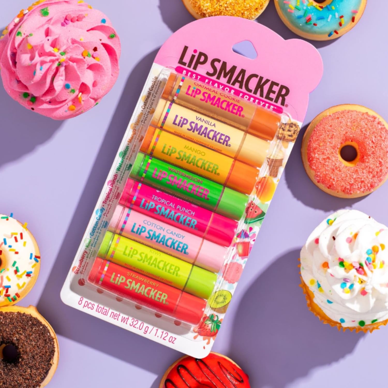 Lip Smacker Original & Best Holiday Flavored Lip Balm Party Pack, Oatmeal Cookie, Vanilla, Mango, Watermelon, Tropical Punch, Cotton Candy, Kiwi, Strawberry, Clear Lip Smacker buy supplements canada