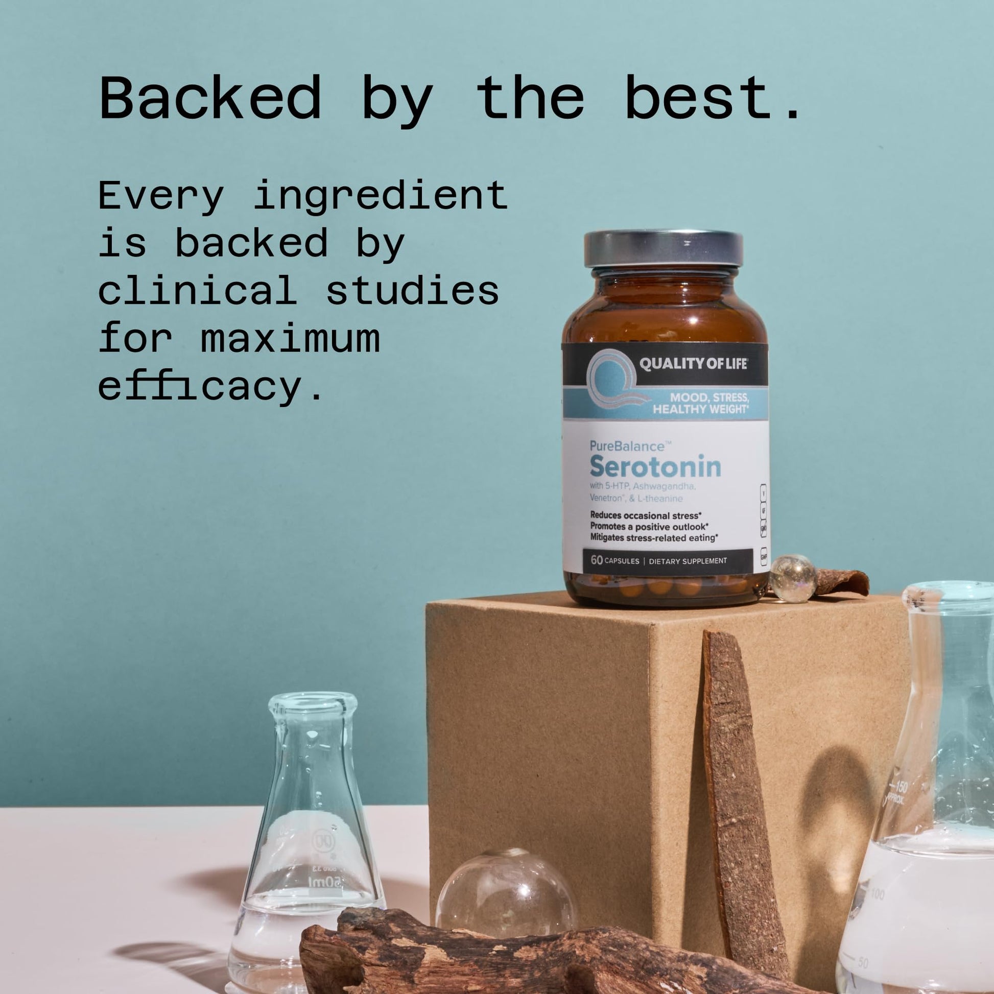 Quality of Life Pure Balance Serotonin Premium–Helps Boost Serotonin & Cortisol Levels - Includes 5-HTP, Venetron, Sensoril, Vitamin D3 & L-Theanine–60 Capsules Quality of Life buy supplements canada