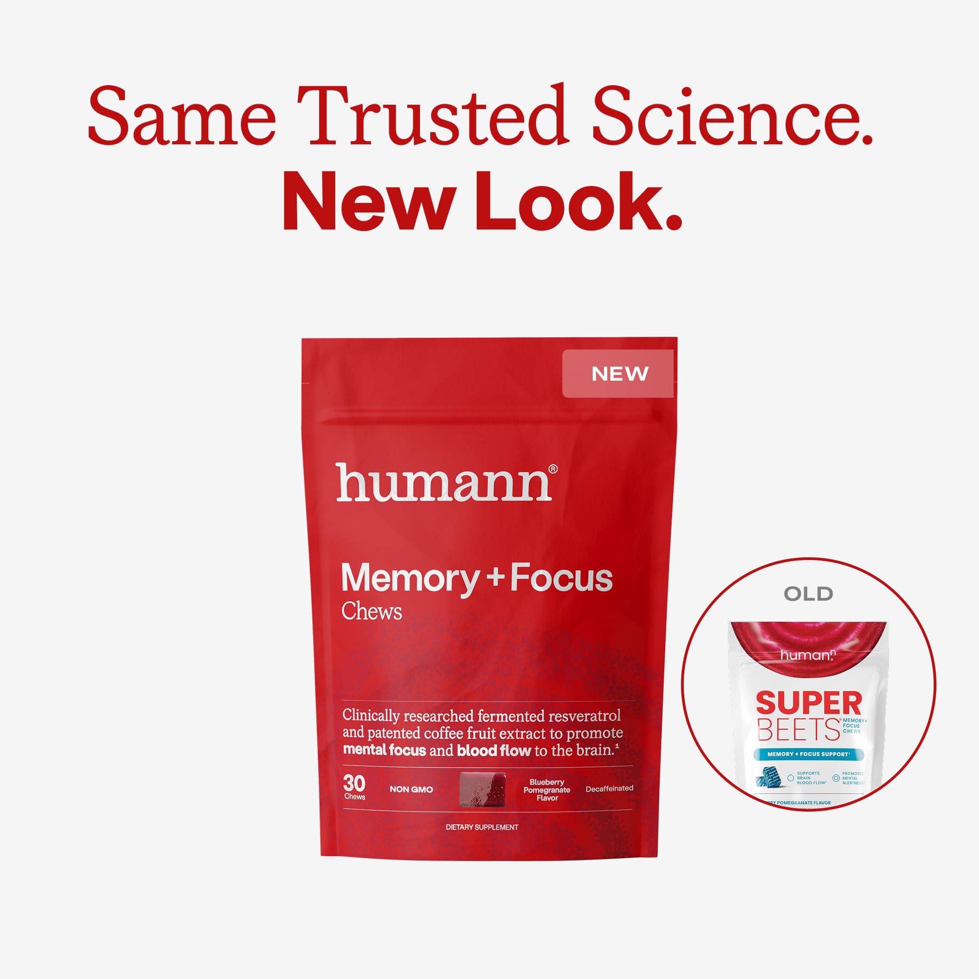 Humann Memory and Focus Chews, Brain Supplement for Mental Alertness with Beet Root Powder, Clinically Studied Nootropics, Resveratrol Plus Beet Root Powder Humann buy supplements canada