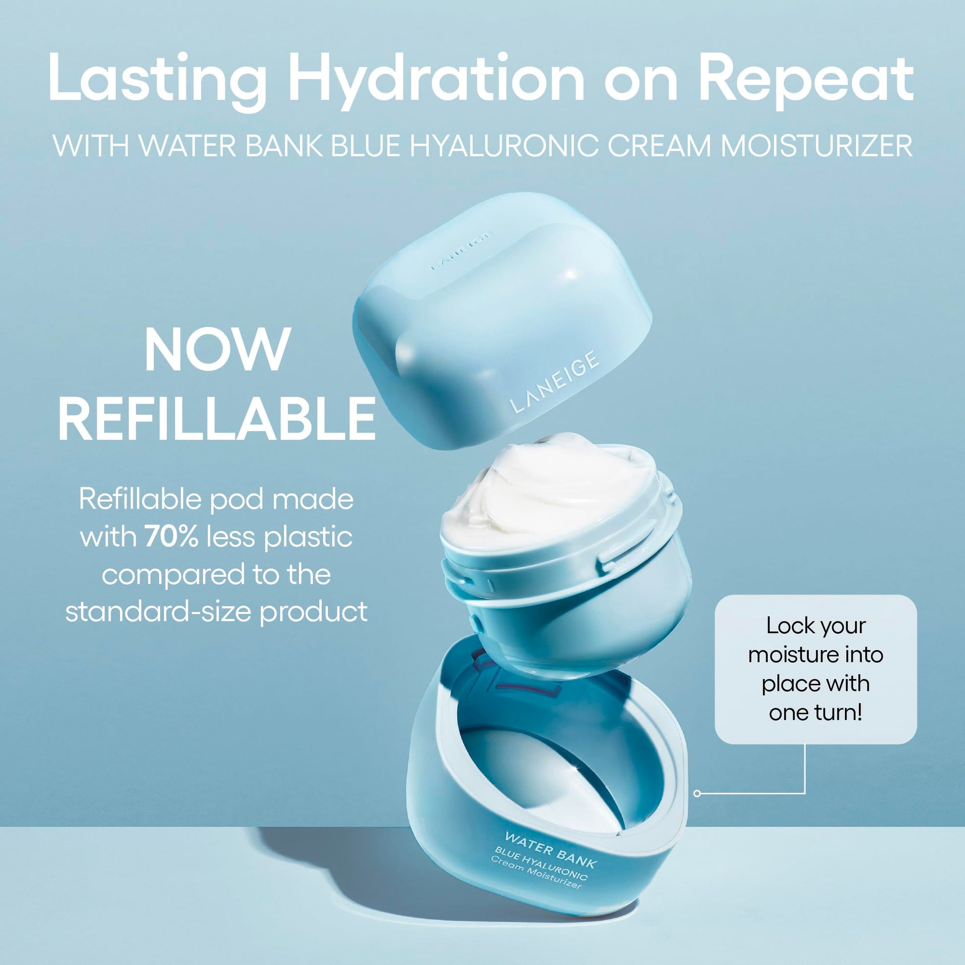 LANEIGE Water Bank Blue Hyaluronic Cream Moisturizer: Hydrating Korean Face Cream with Squalane & Ceramide LANEIGE buy supplements canada