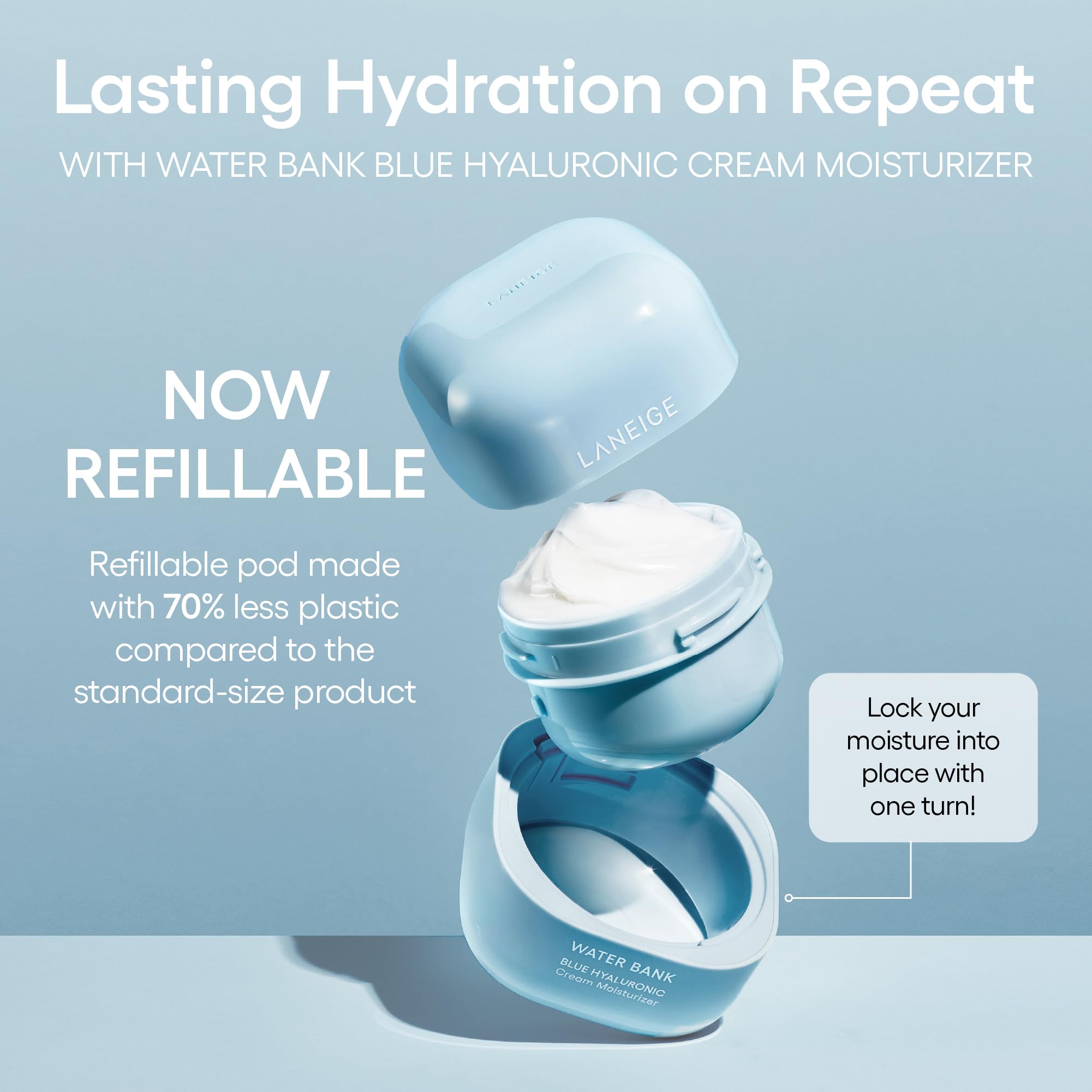 LANEIGE Water Bank Blue Hyaluronic Cream Moisturizer: Hydrating Korean Face Cream with Squalane & Ceramide LANEIGE buy supplements canada