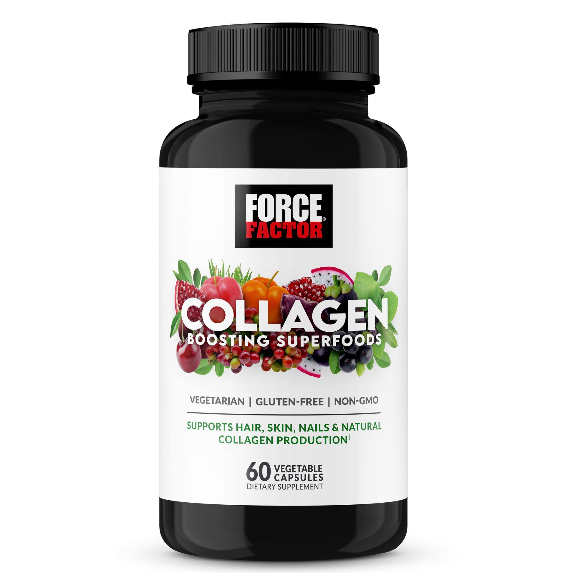 Force Factor Collagen Boosting Superfoods, Vegan Collagen Booster with Hyaluronic Acid, Biotin, Bamboo, Amino Acids & Vitamins for Hair, Skin, and Nails, Strengthener and Skin Supplement, 60 Capsules Force Factor buy supplements canada