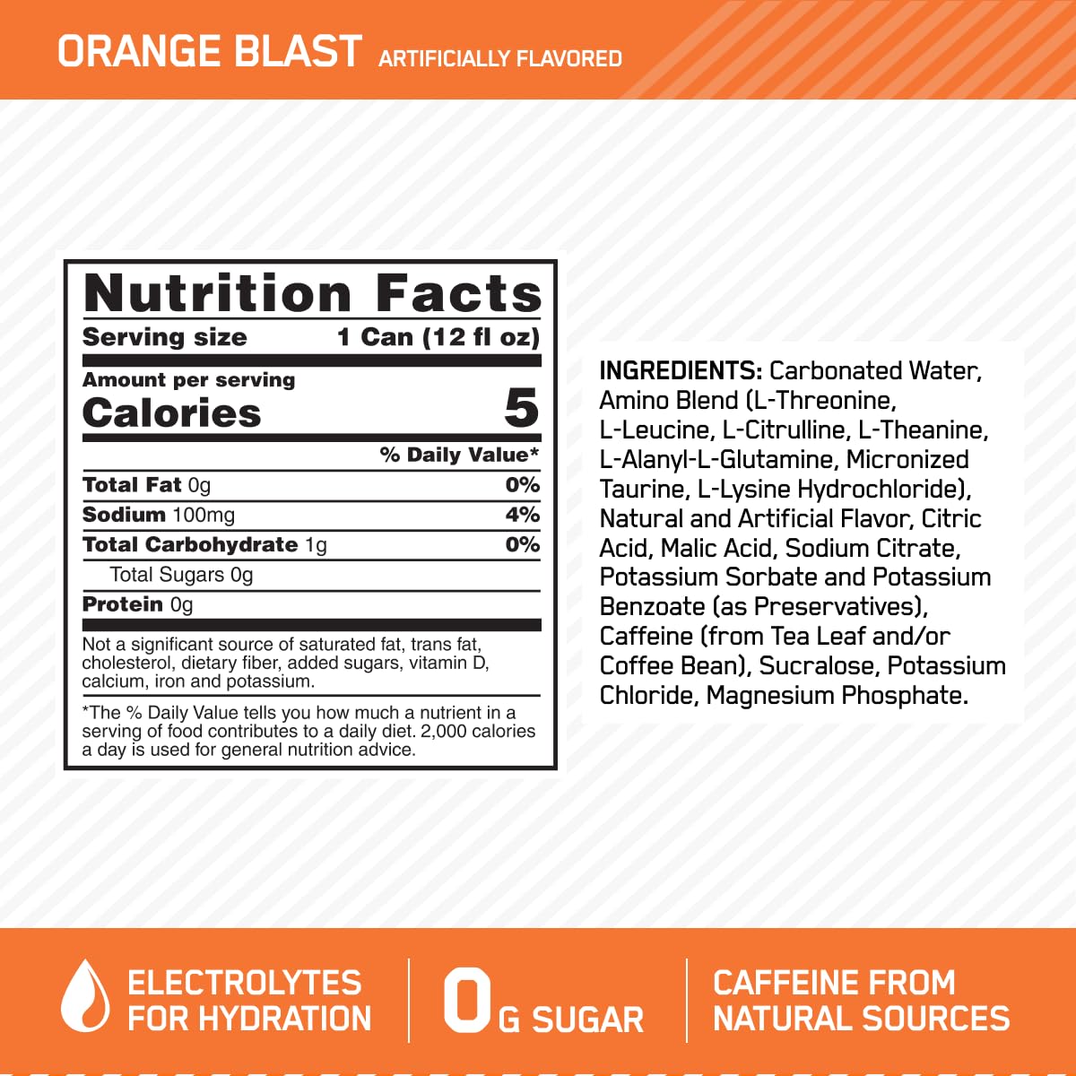Optimum Nutrition Amino Energy Sparkling Hydration Drink, Electrolytes, Caffeine, Amino Optimum Nutrition buy supplements canada