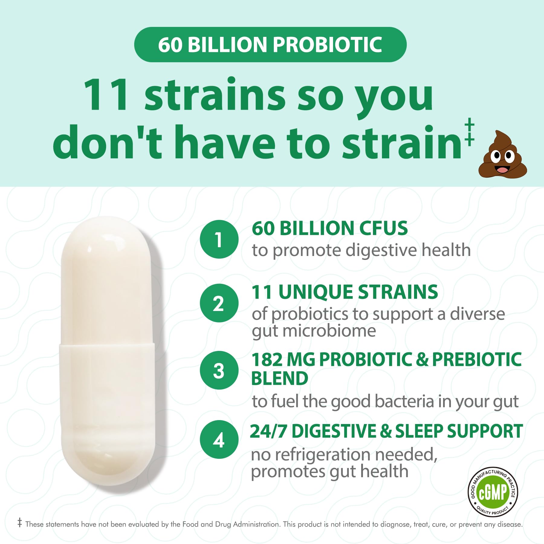 BioJhchang Probiotics Supplements 60 Billion CFUs 11 Diverse Strains Natural Prebiotics for Immune, Digestive Gut Health Supports Occasional Constipation Diarrhea Gas Bloating for Women & Men BioJhchang buy supplements canada