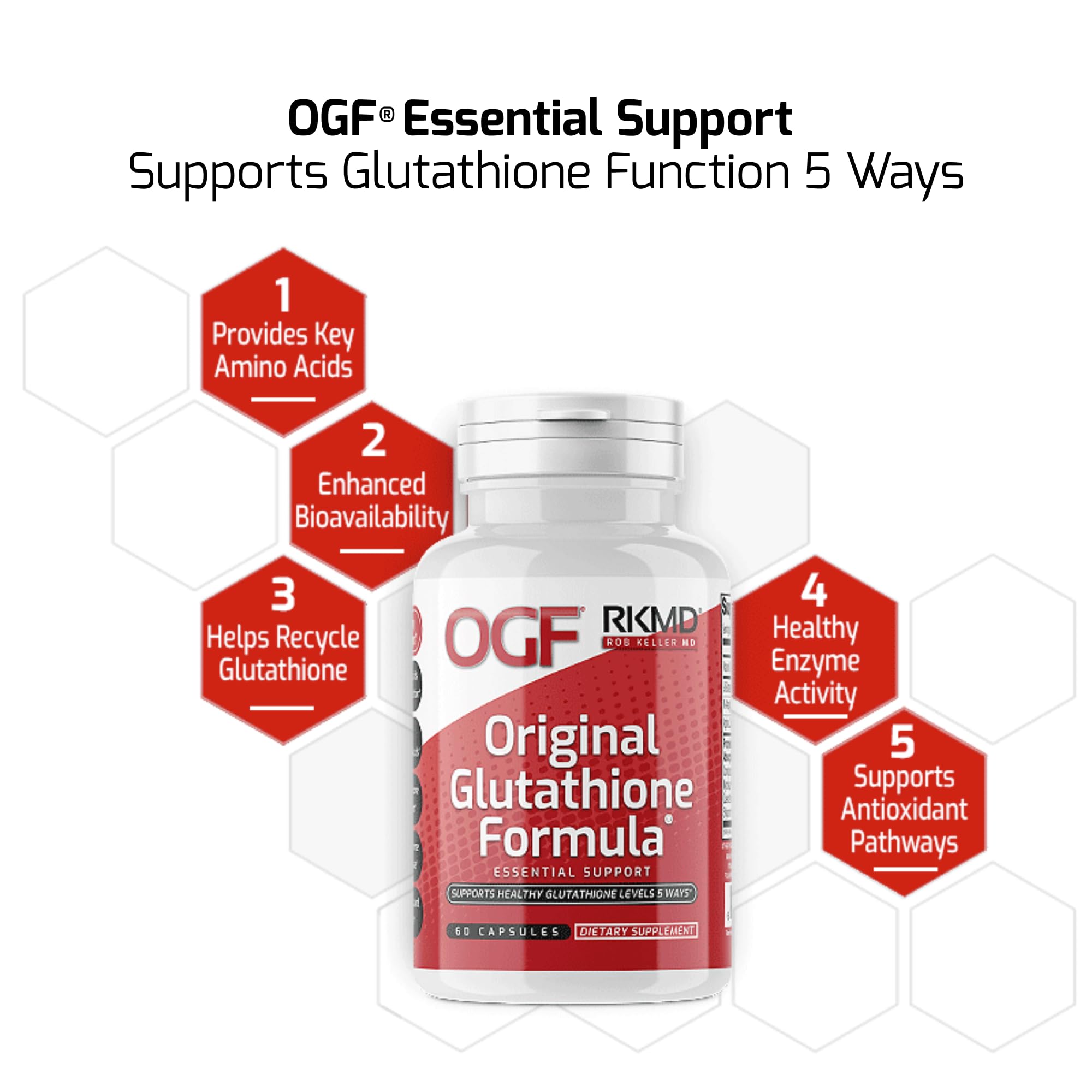 Original Glutathione Formula Essential Support, RobKellerMD, Advanced Antioxidant Formula, Helps Body Produce Glutathione Naturally for Detox, Immune Health, Mental Clarity, & Daily Wellness, 60 caps Rob Keller MD buy supplements canada