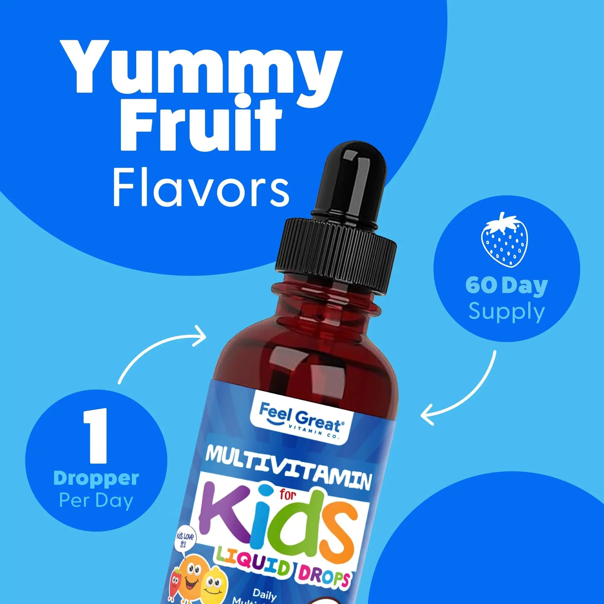 Feel Great Vitamins Organic Multivitamin Liquid Drops for Toddlers & Kids | Daily Essential Nutrients for Healthy Growth | The Feel Great Vitamin Company buy supplements canada