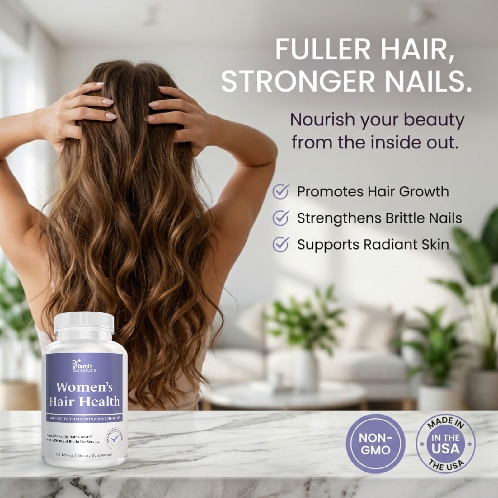 Dr Vitamin Women's Hair Health - Hair, Skin & Nails Support with Biotin & Collagen - 60 Tablets DR VITAMIN SOLUTIONS buy supplements canada